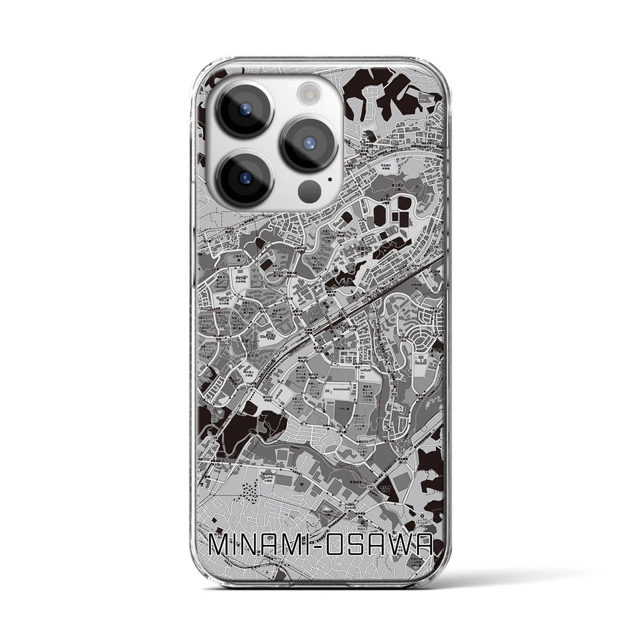 【南大沢(東京都)】地図柄iPhoneケース(クリアタイプ)