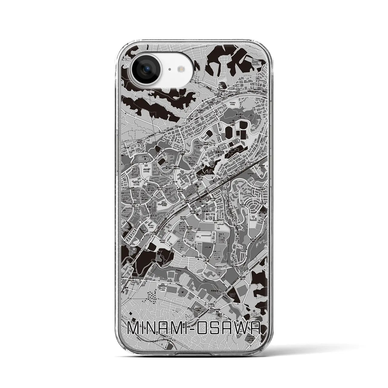 【南大沢(東京都)】地図柄iPhoneケース(クリアタイプ)