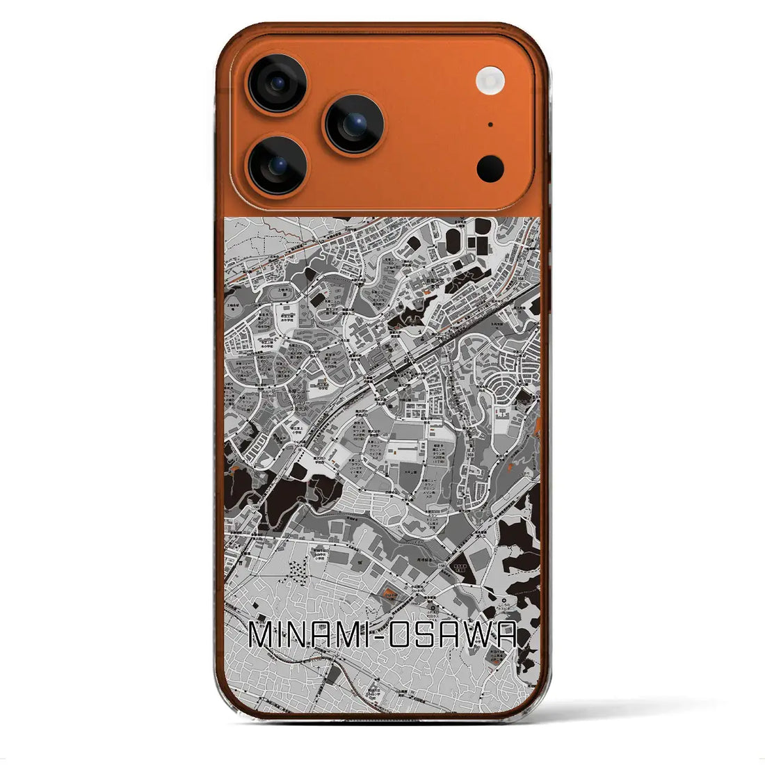 【南大沢(東京都)】地図柄iPhoneケース(クリアタイプ)