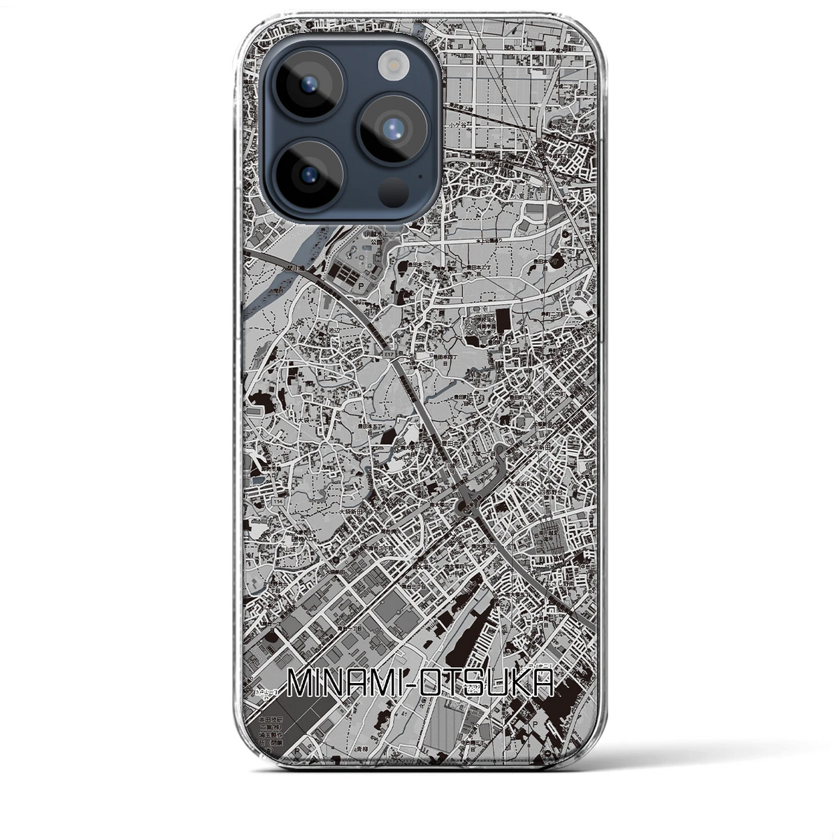 【南大塚(埼玉県)】地図柄iPhoneケース(クリアタイプ)
