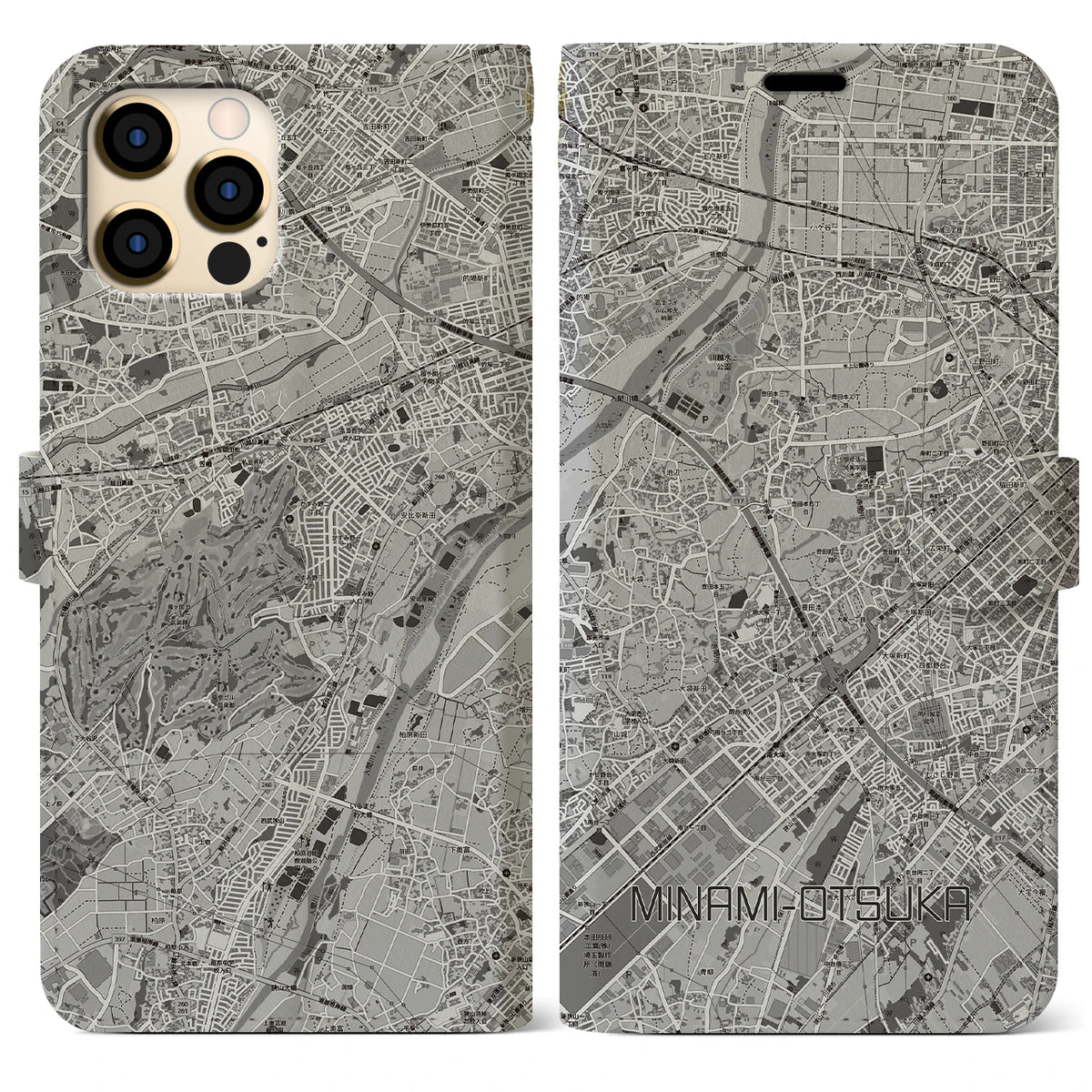 【南大塚(埼玉県)】地図柄iPhoneケース(手帳タイプ)