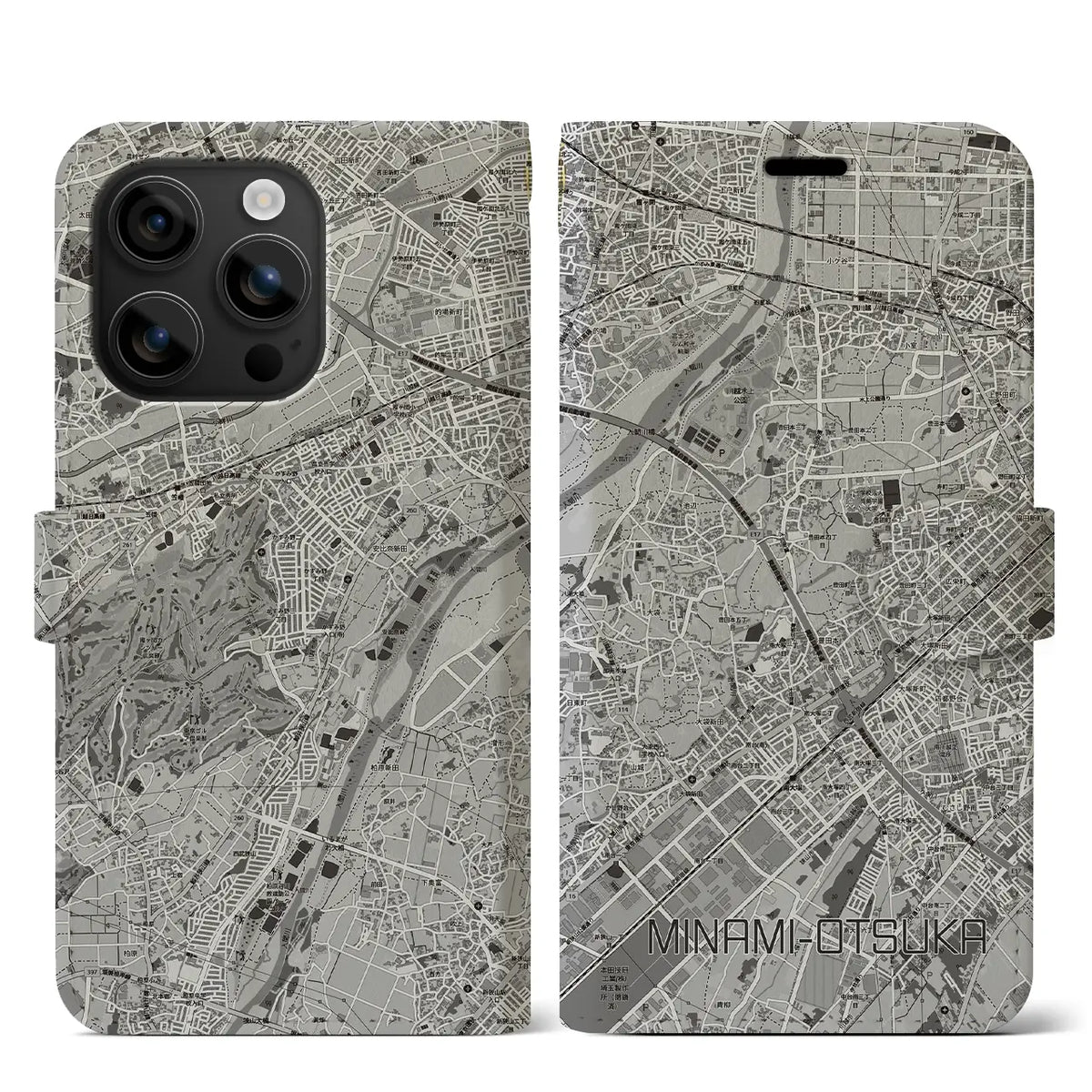 【南大塚(埼玉県)】地図柄iPhoneケース(手帳タイプ)
