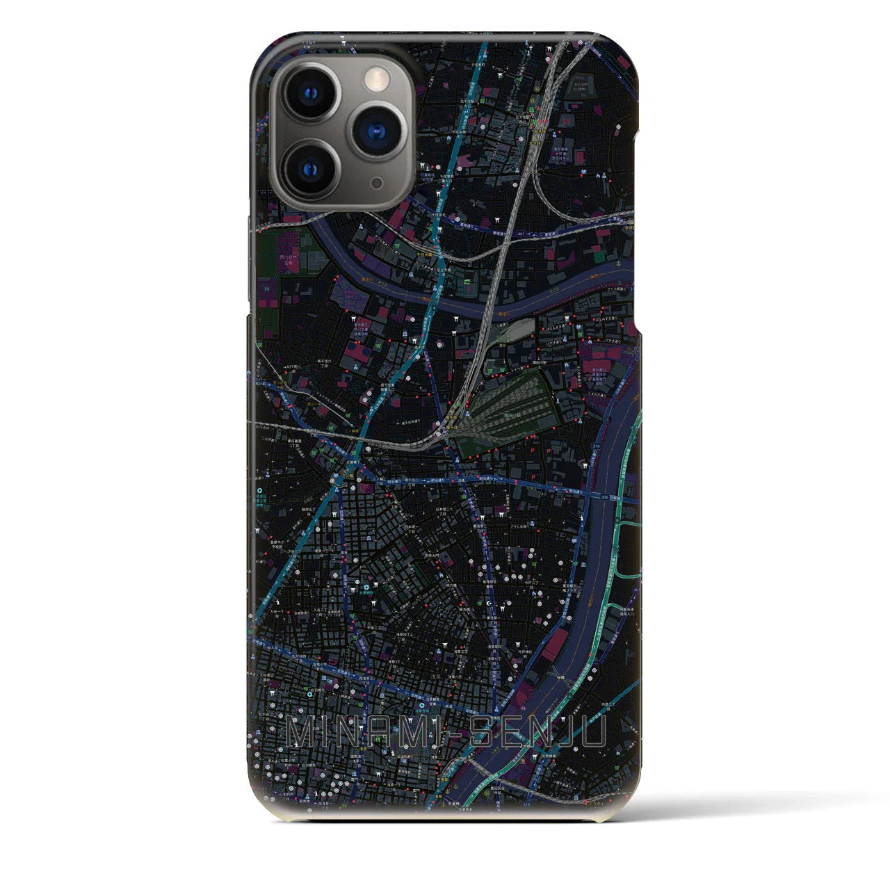 【南千住(東京都)】地図柄iPhoneケース(バックカバータイプ)