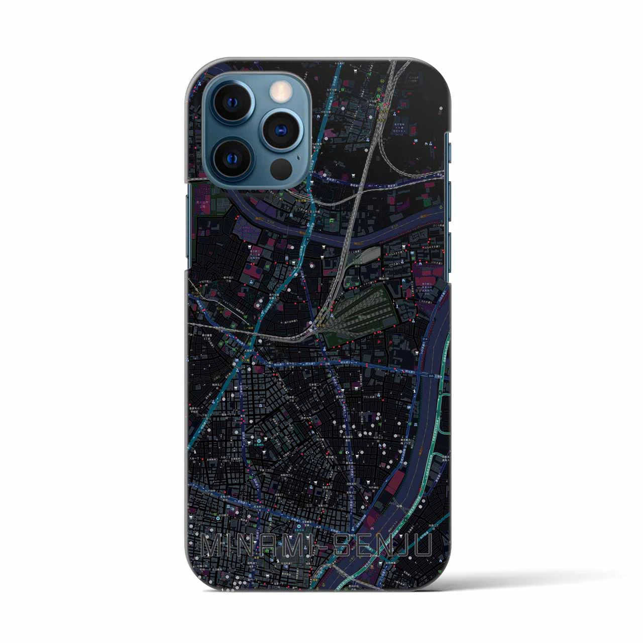 【南千住(東京都)】地図柄iPhoneケース(バックカバータイプ)