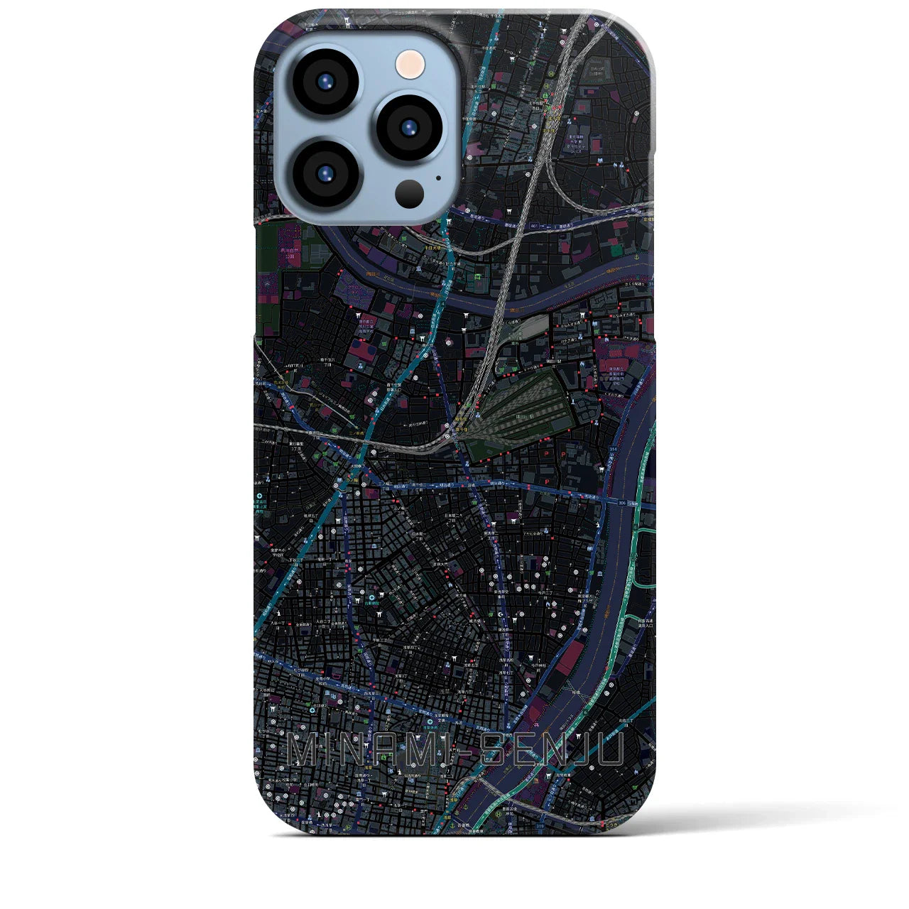 【南千住(東京都)】地図柄iPhoneケース(バックカバータイプ)