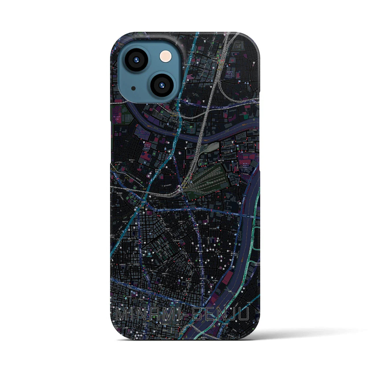 【南千住(東京都)】地図柄iPhoneケース(バックカバータイプ)