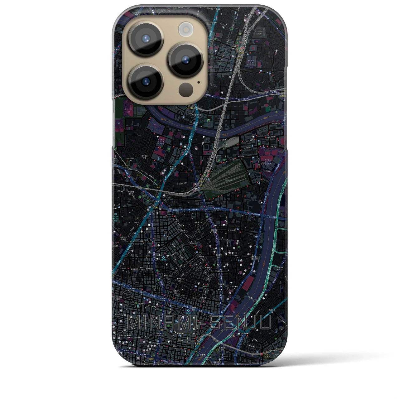 【南千住(東京都)】地図柄iPhoneケース(バックカバータイプ)