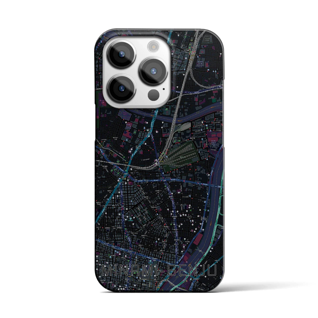 【南千住(東京都)】地図柄iPhoneケース(バックカバータイプ)