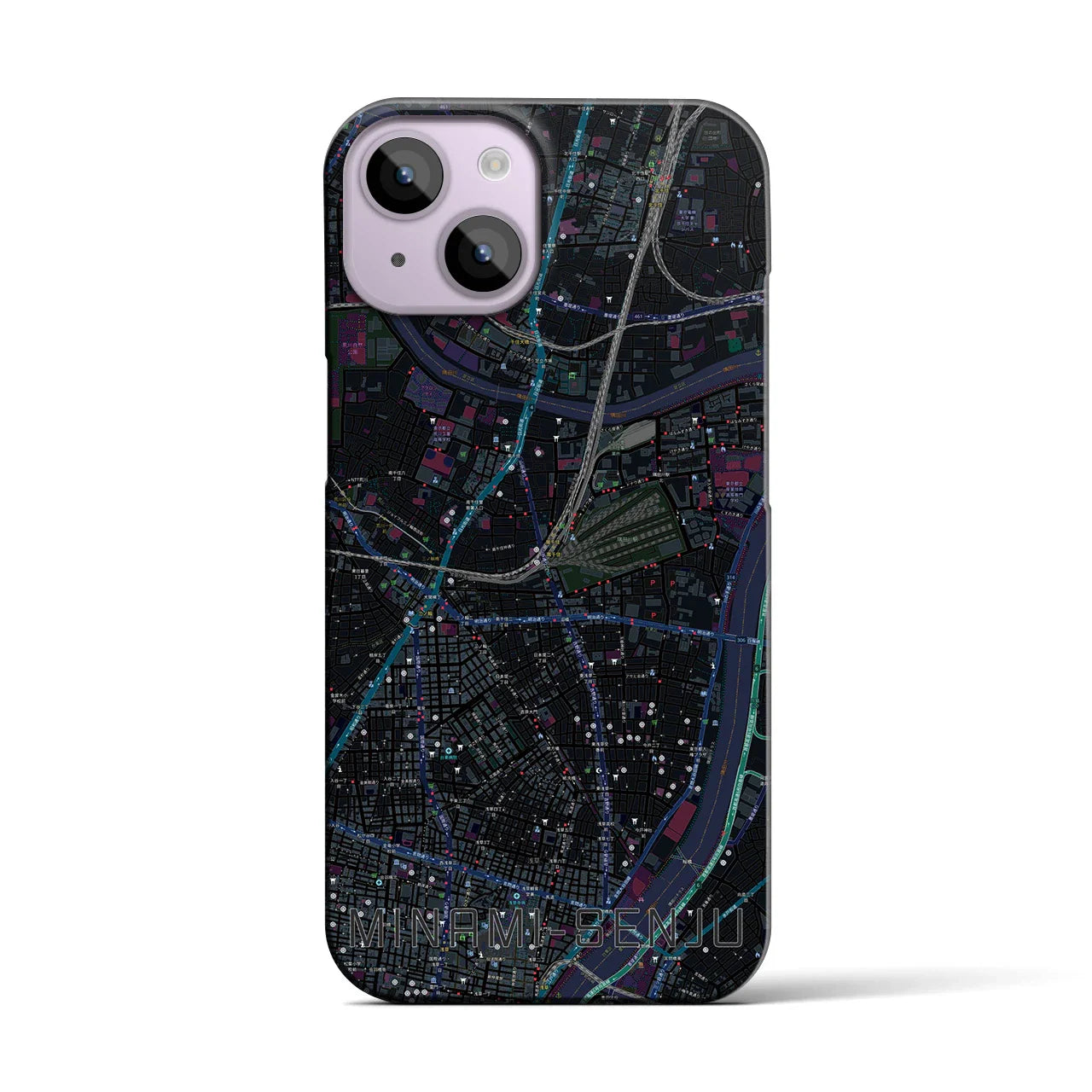 【南千住(東京都)】地図柄iPhoneケース(バックカバータイプ)