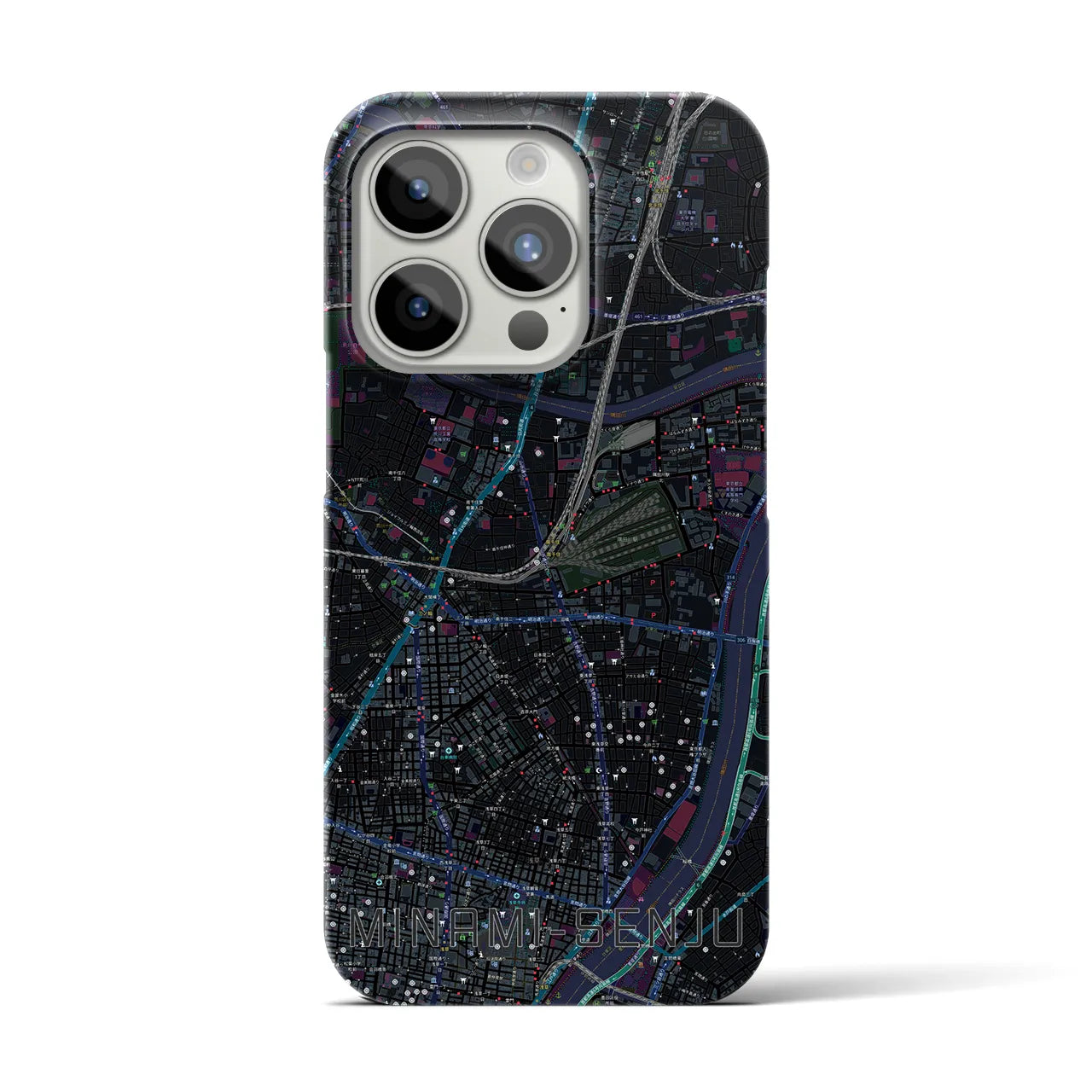 【南千住(東京都)】地図柄iPhoneケース(バックカバータイプ)
