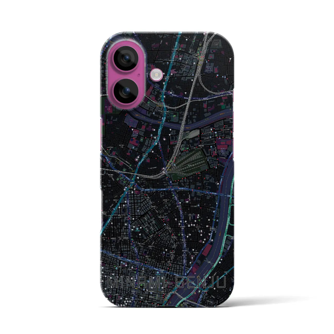 【南千住(東京都)】地図柄iPhoneケース(バックカバータイプ)