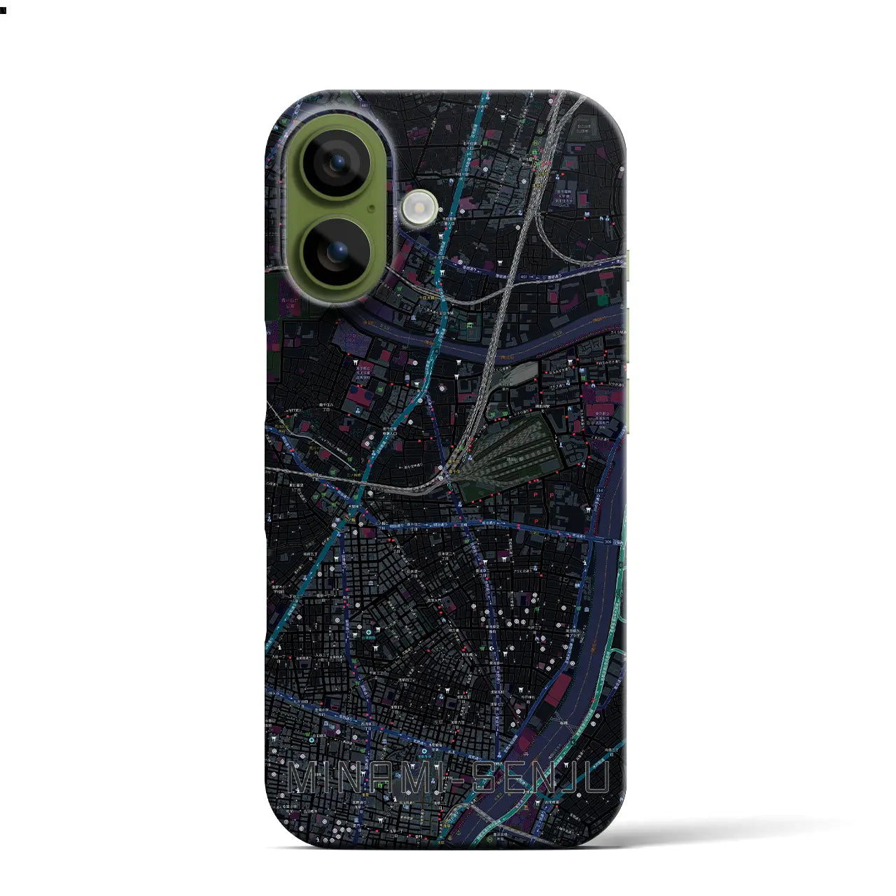 【南千住(東京都)】地図柄iPhoneケース(バックカバータイプ)