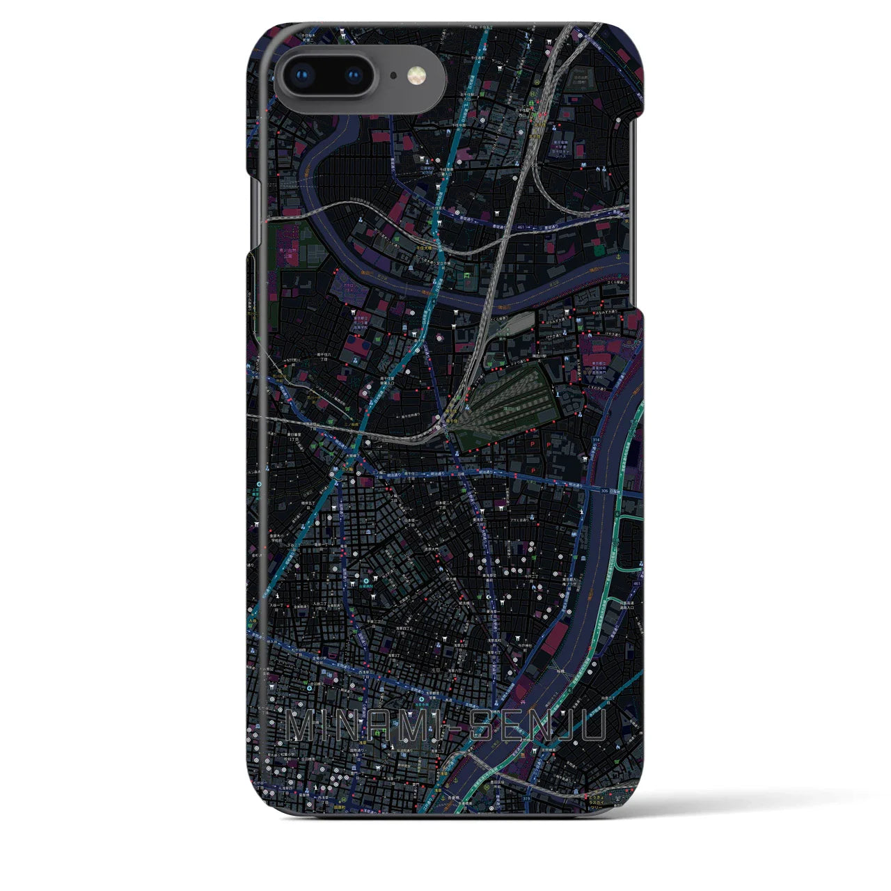 【南千住(東京都)】地図柄iPhoneケース(バックカバータイプ)