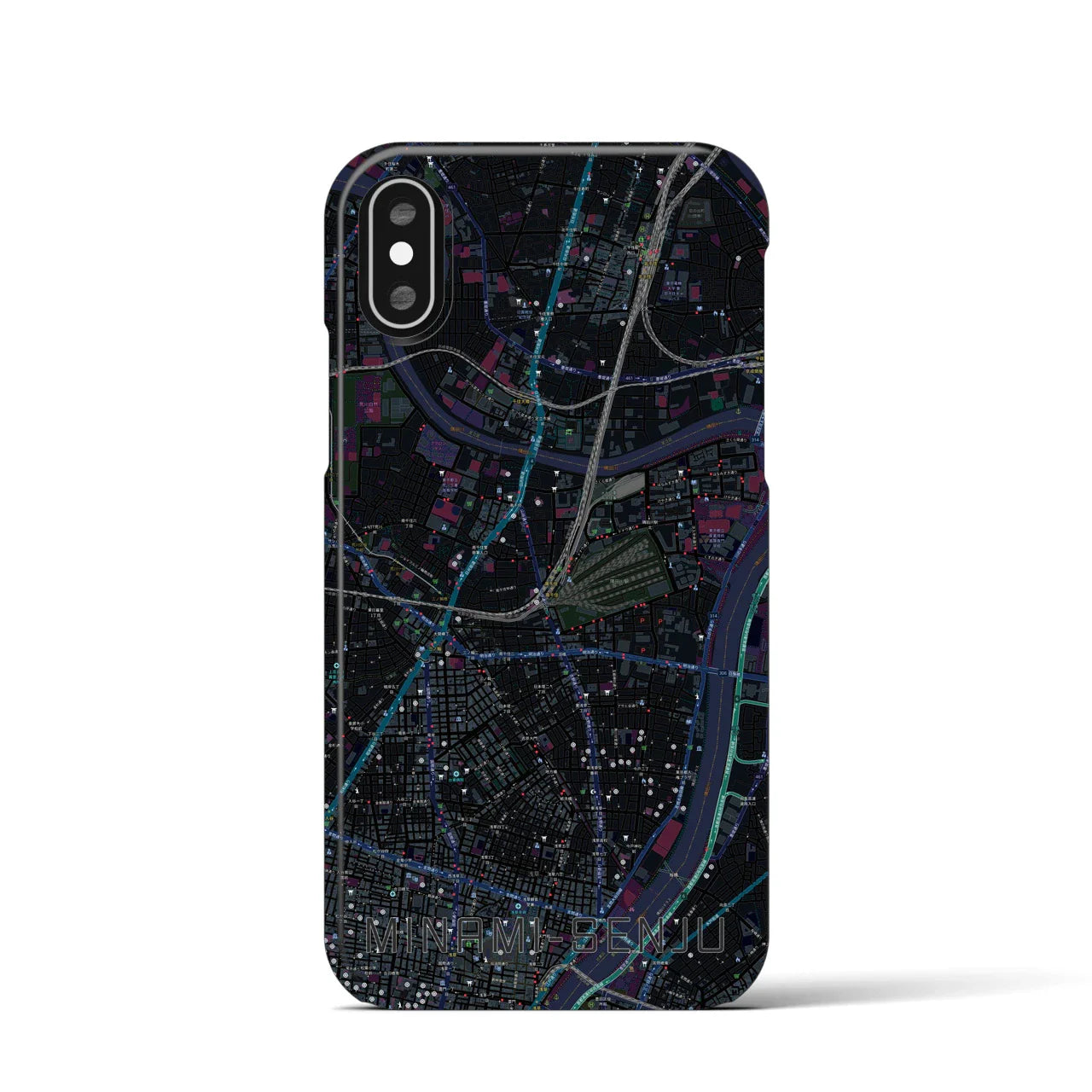 【南千住(東京都)】地図柄iPhoneケース(バックカバータイプ)