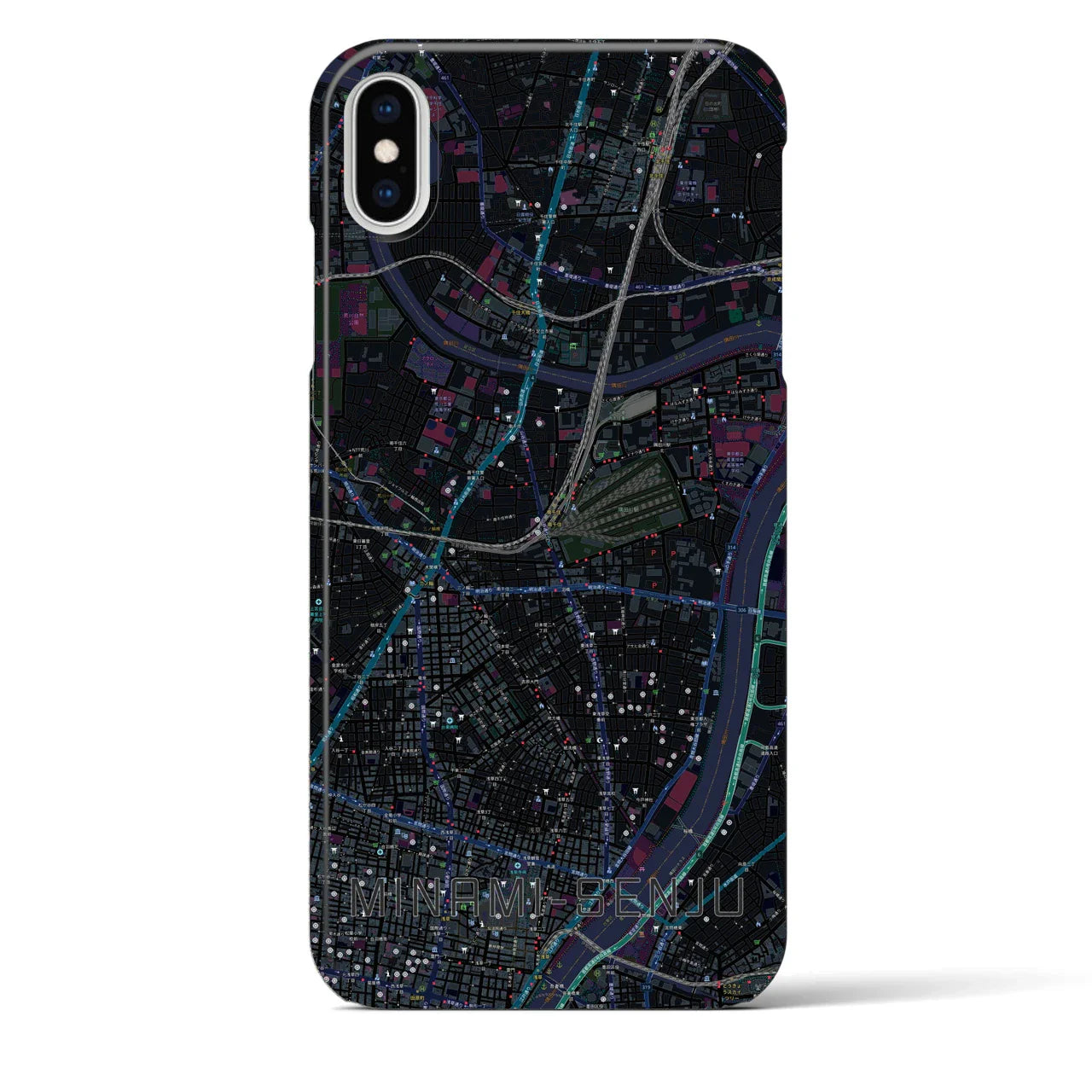 【南千住(東京都)】地図柄iPhoneケース(バックカバータイプ)