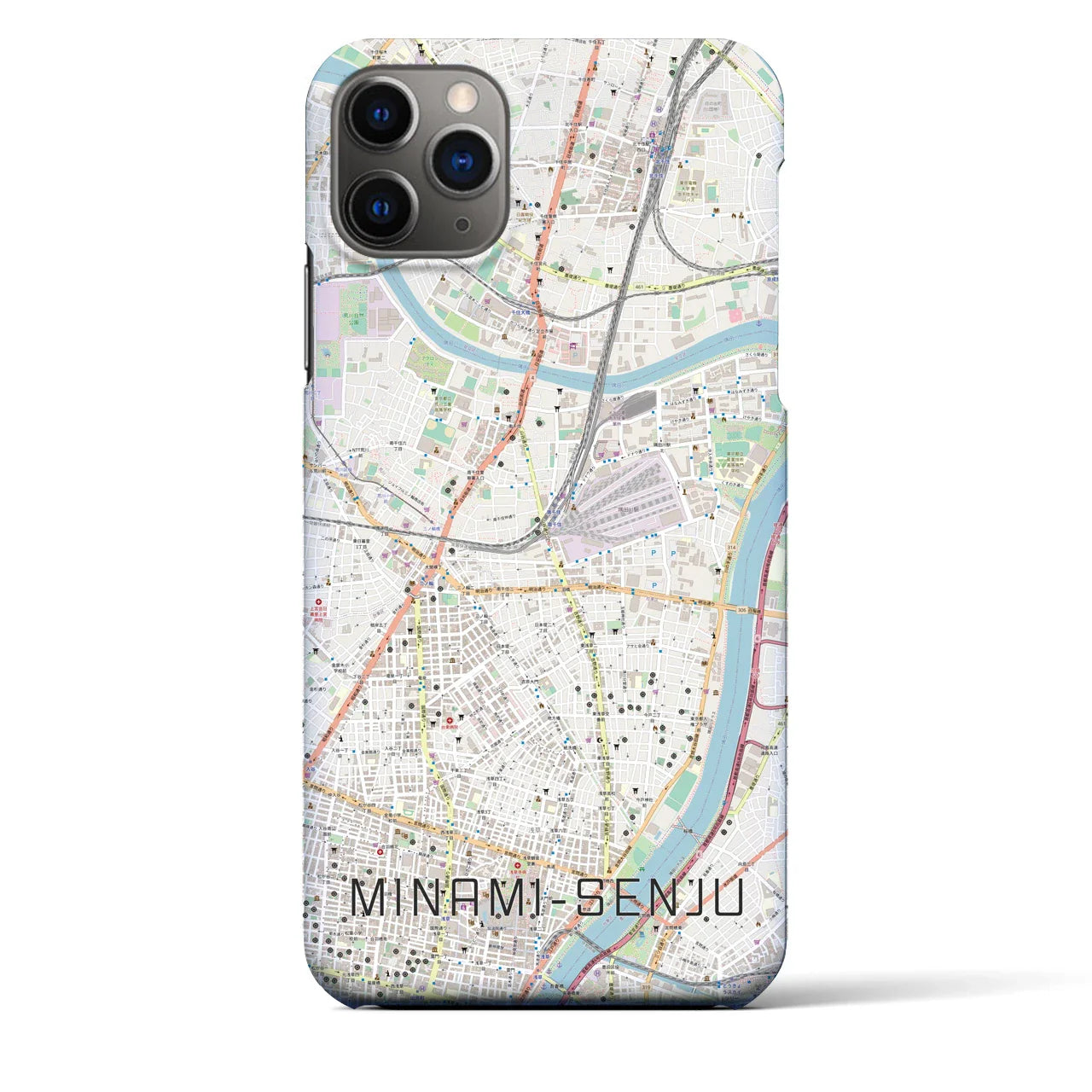 【南千住(東京都)】地図柄iPhoneケース(バックカバータイプ)