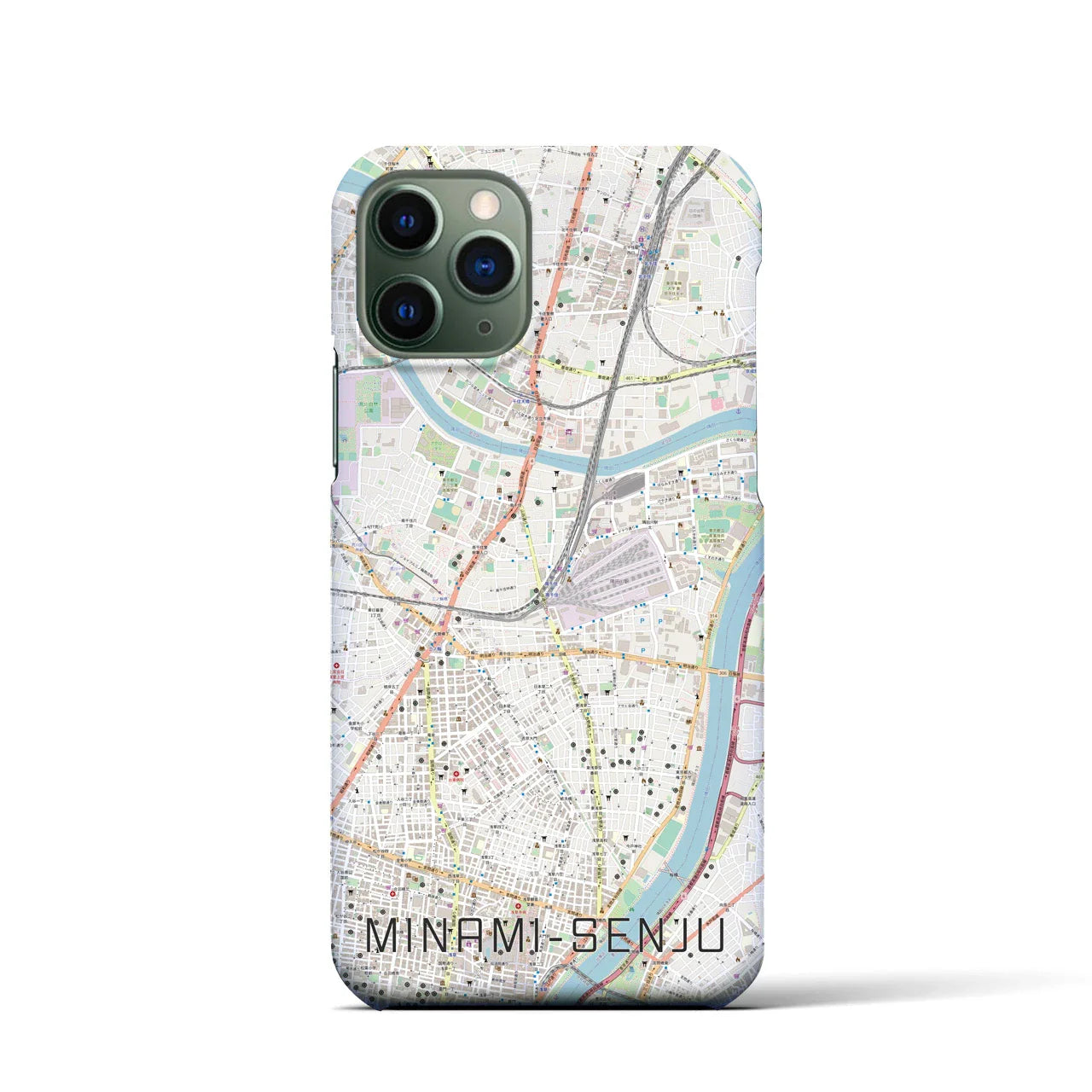 【南千住(東京都)】地図柄iPhoneケース(バックカバータイプ)