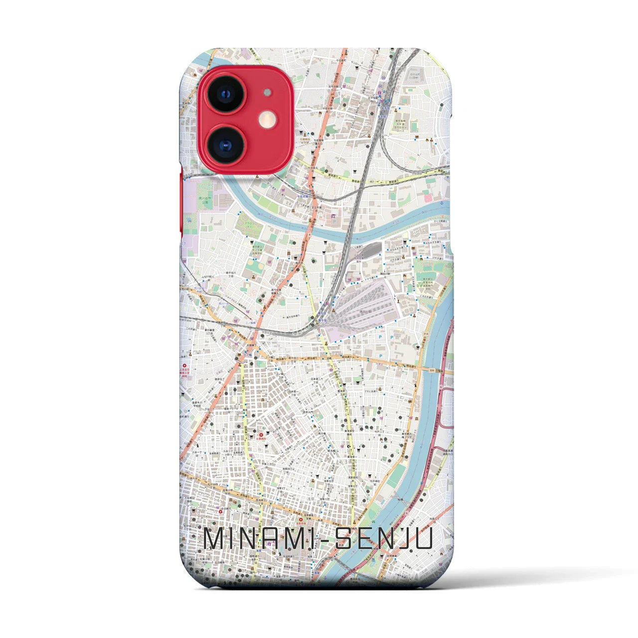 【南千住(東京都)】地図柄iPhoneケース(バックカバータイプ)