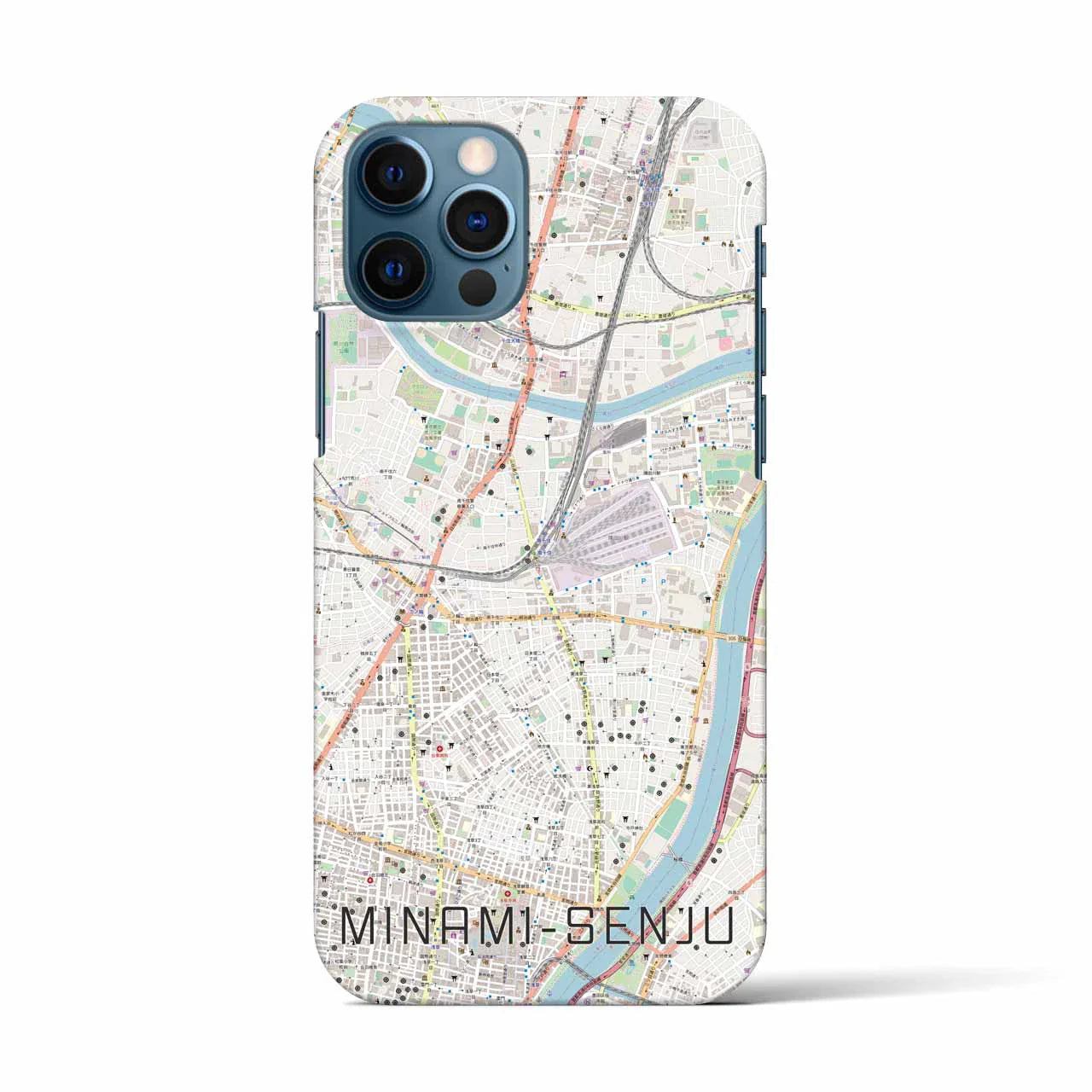 【南千住(東京都)】地図柄iPhoneケース(バックカバータイプ)