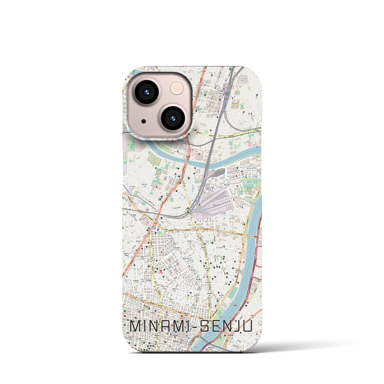 【南千住(東京都)】地図柄iPhoneケース(バックカバータイプ)
