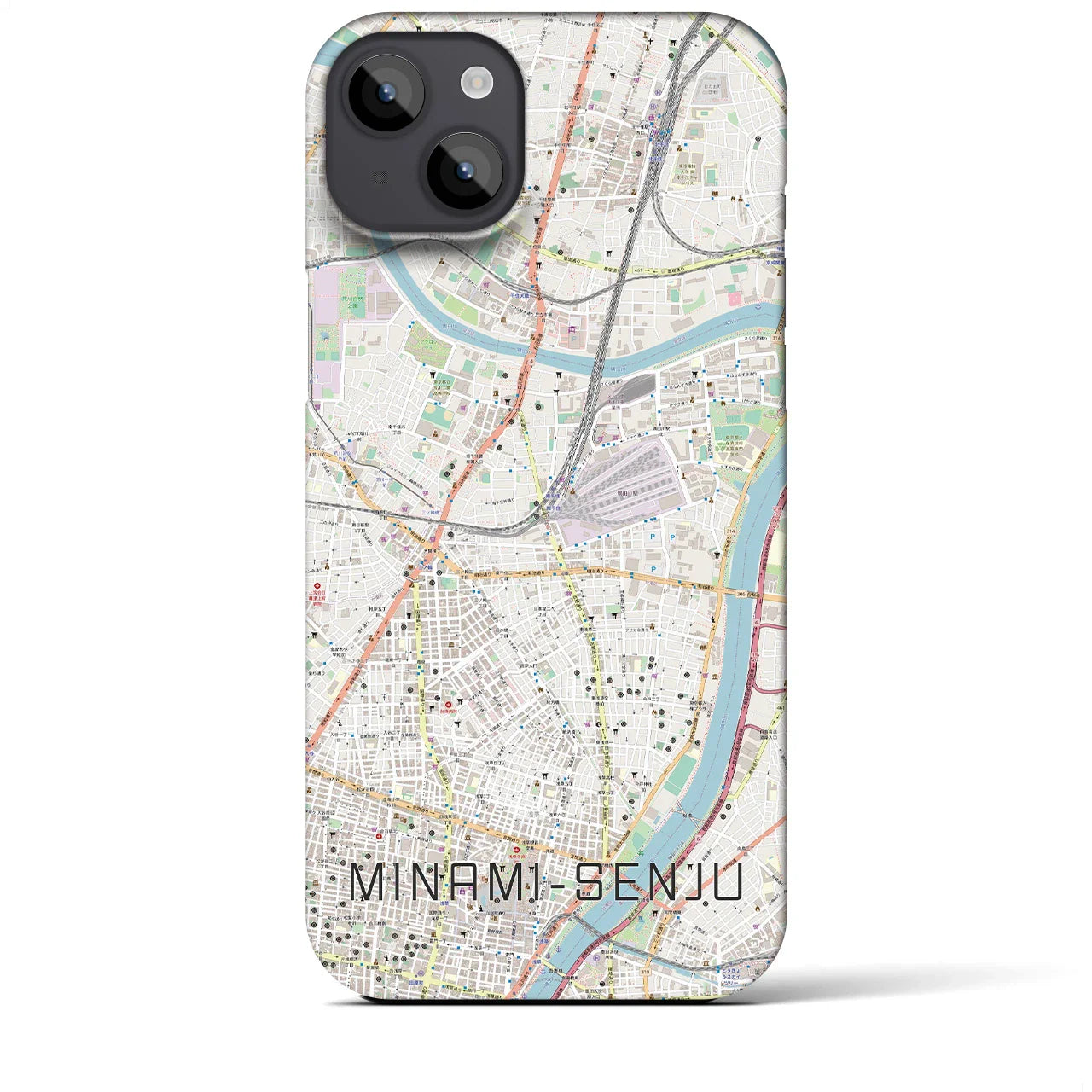 【南千住(東京都)】地図柄iPhoneケース(バックカバータイプ)