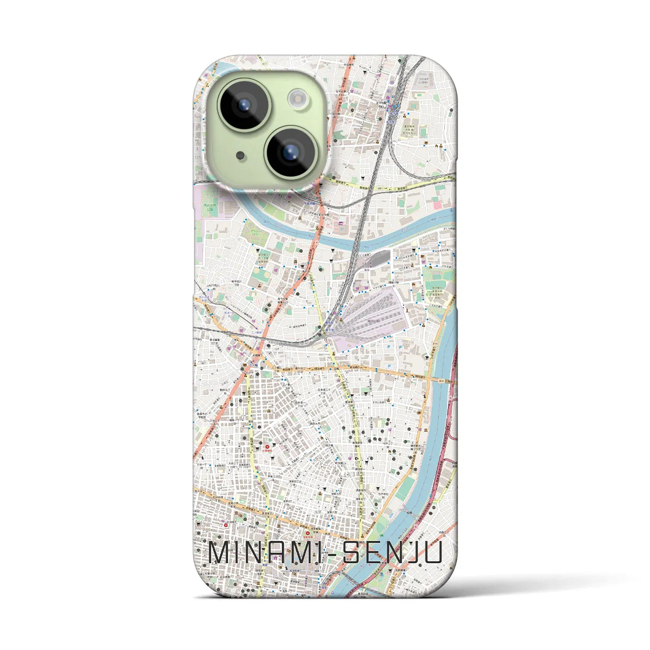 【南千住(東京都)】地図柄iPhoneケース(バックカバータイプ)