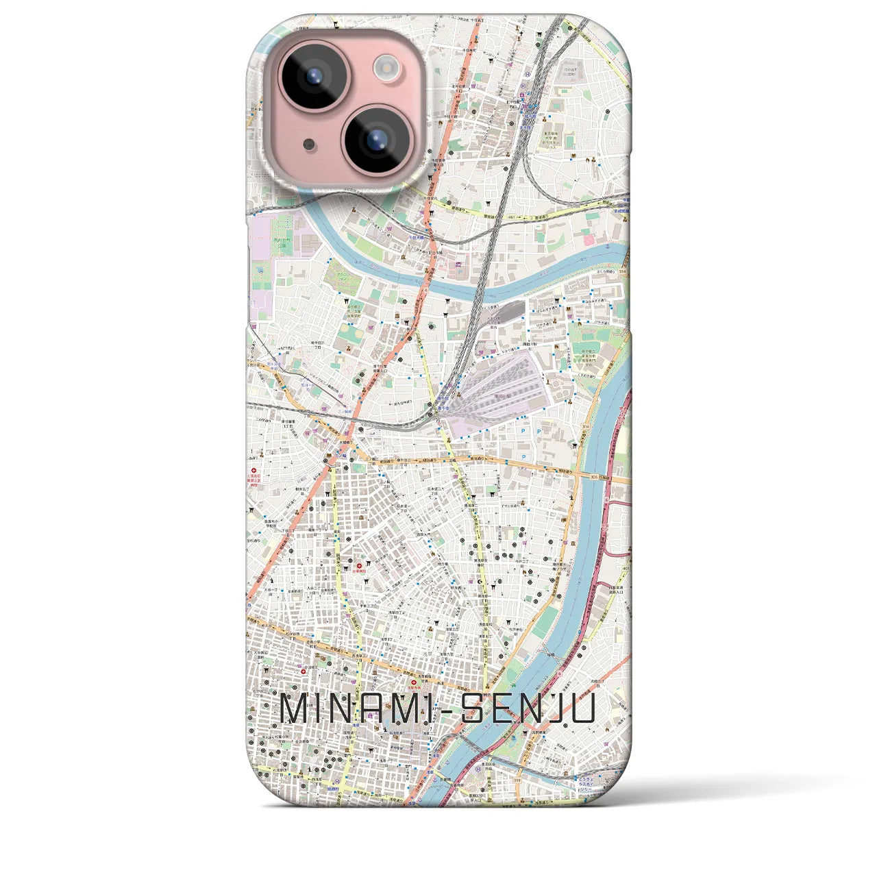 【南千住(東京都)】地図柄iPhoneケース(バックカバータイプ)