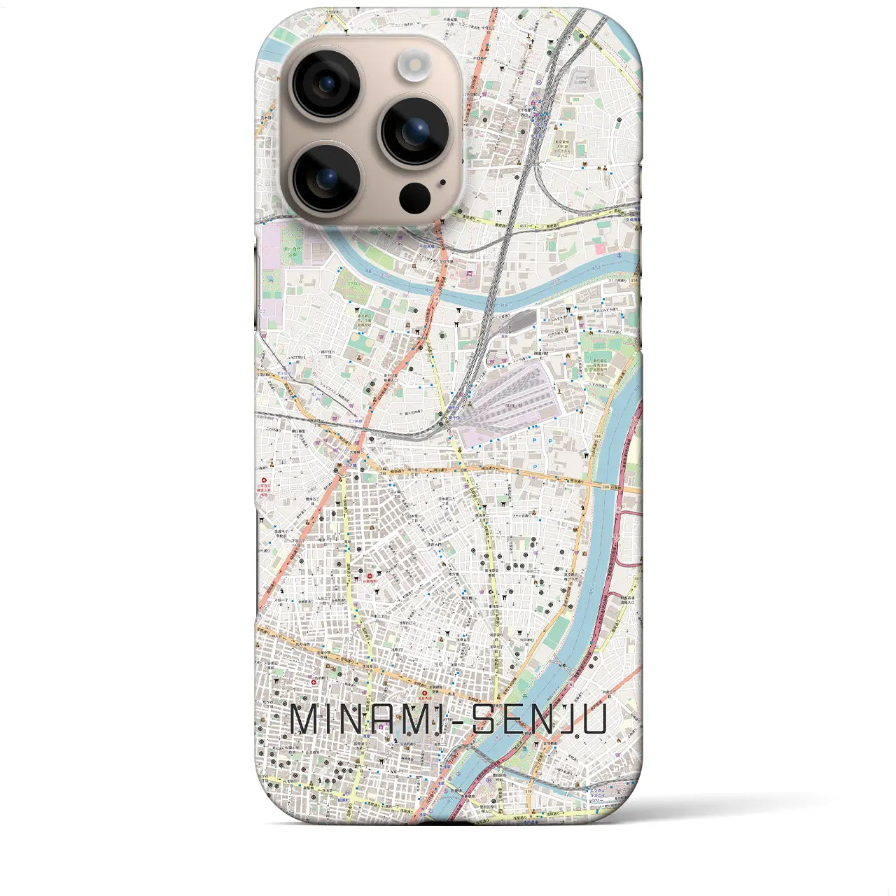 【南千住(東京都)】地図柄iPhoneケース(バックカバータイプ)