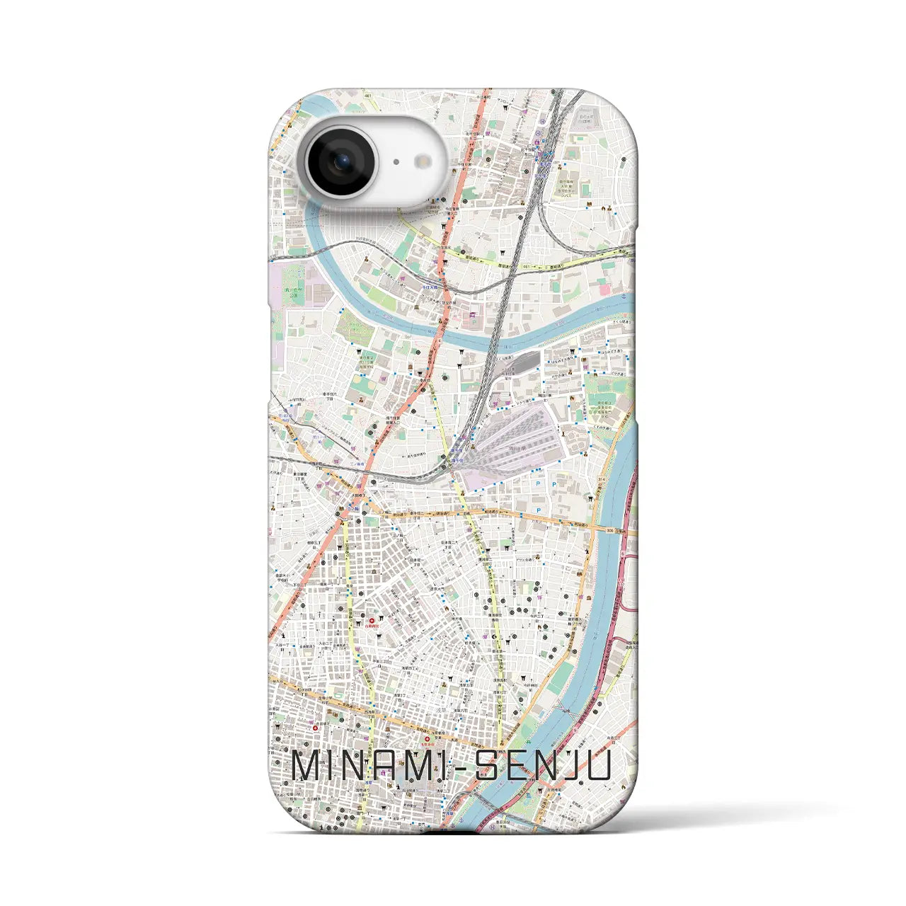【南千住(東京都)】地図柄iPhoneケース(バックカバータイプ)