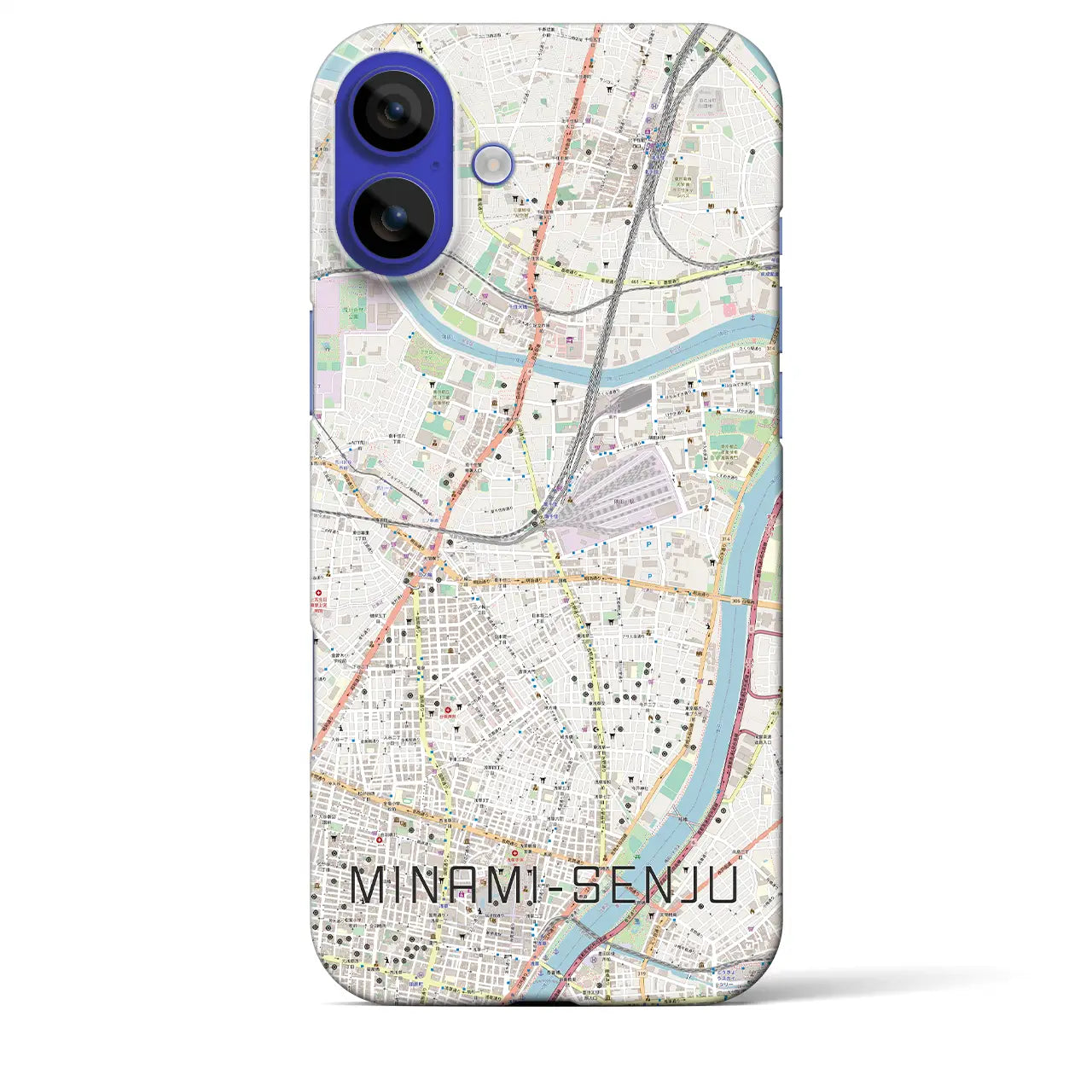 【南千住(東京都)】地図柄iPhoneケース(バックカバータイプ)