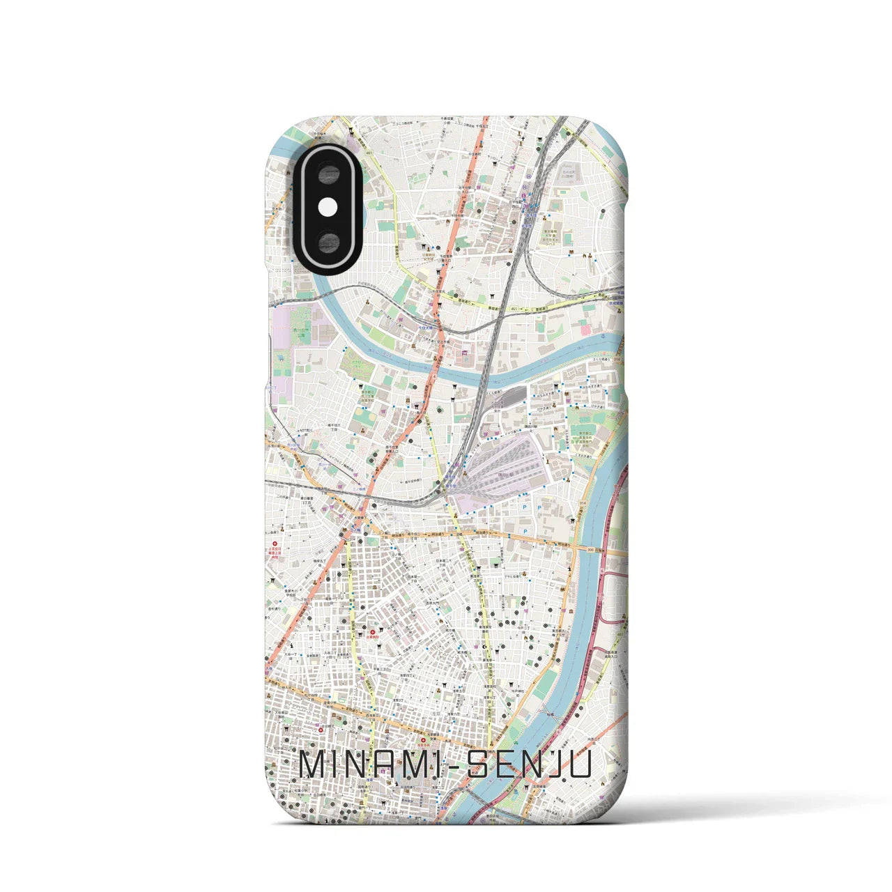 【南千住(東京都)】地図柄iPhoneケース(バックカバータイプ)