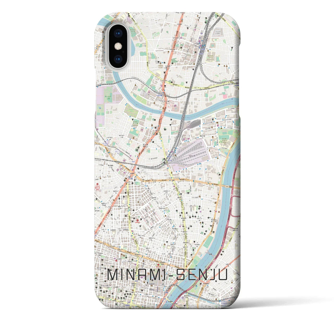【南千住(東京都)】地図柄iPhoneケース(バックカバータイプ)