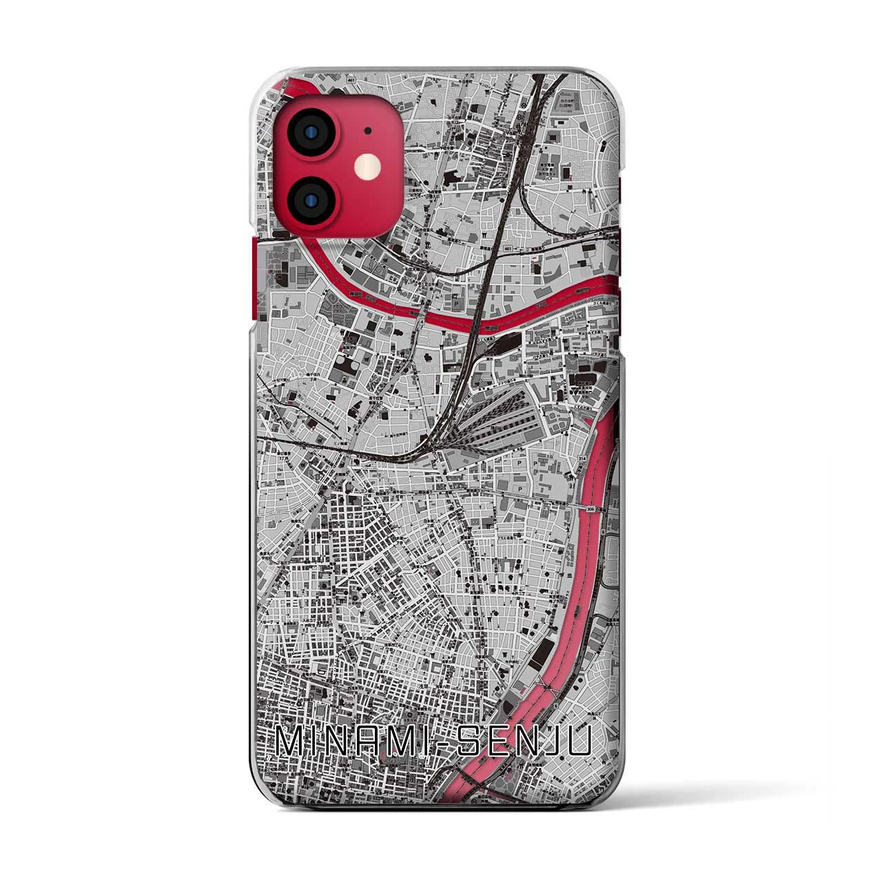 【南千住(東京都)】地図柄iPhoneケース(クリアタイプ)