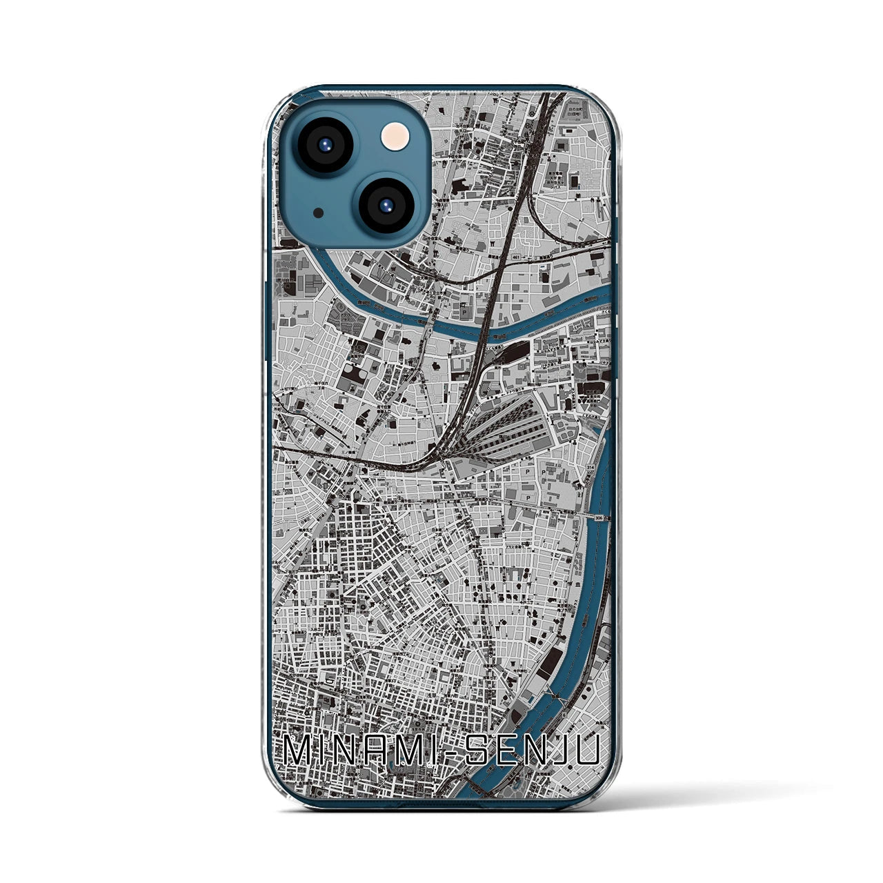 【南千住(東京都)】地図柄iPhoneケース(クリアタイプ)