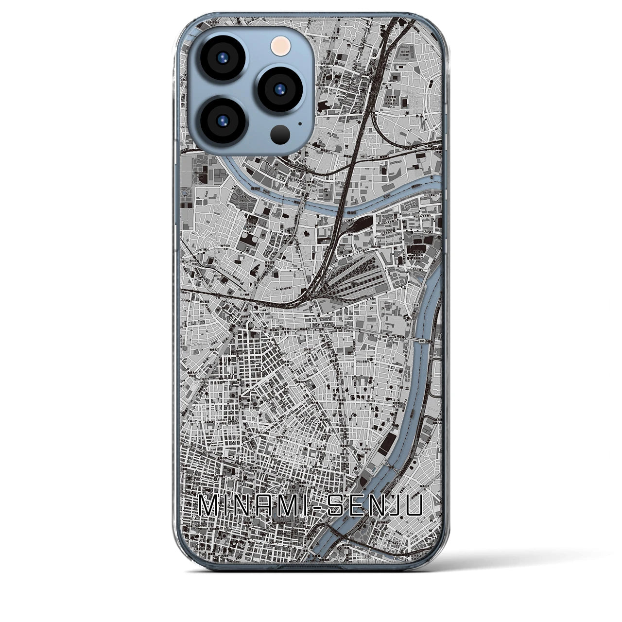 【南千住(東京都)】地図柄iPhoneケース(クリアタイプ)