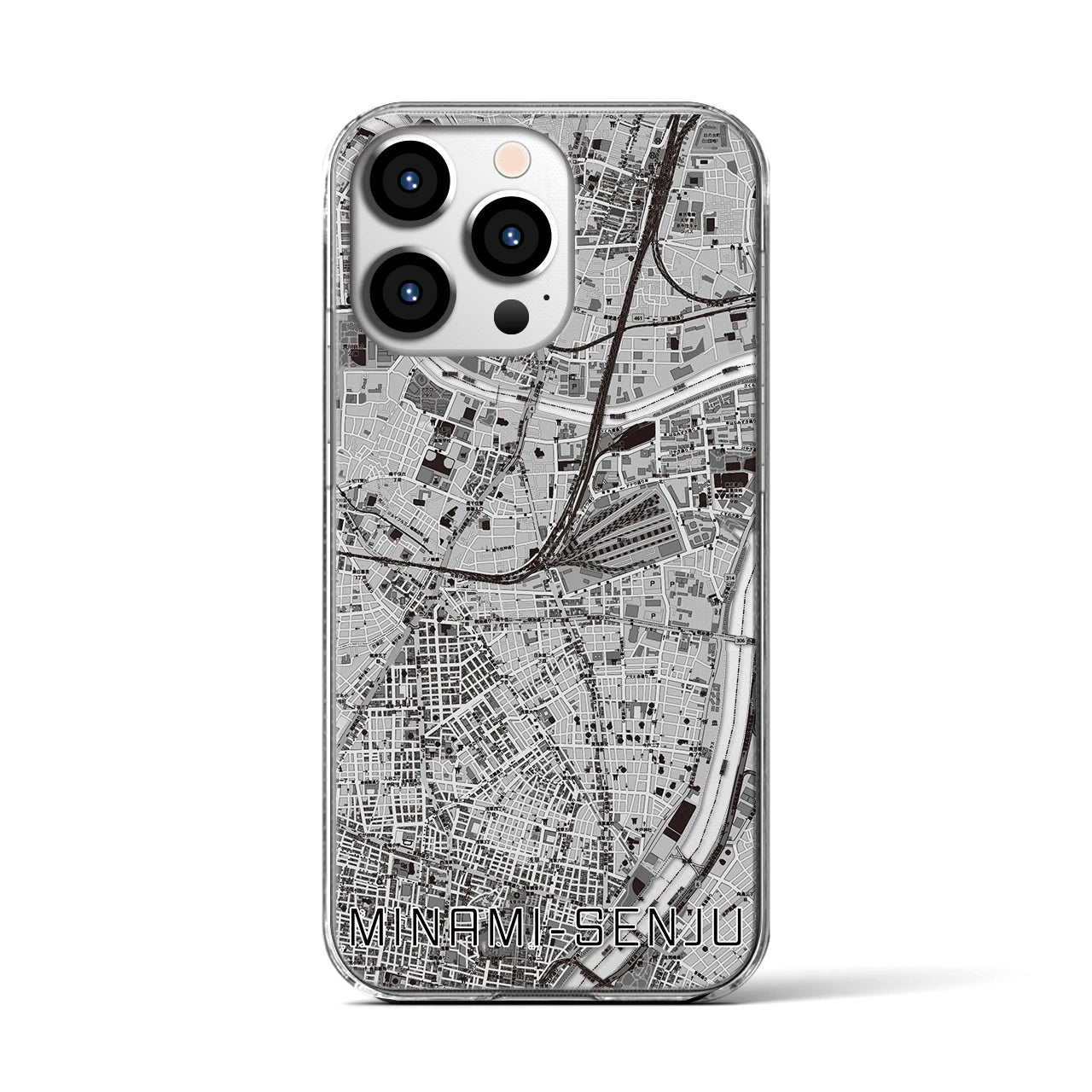 【南千住(東京都)】地図柄iPhoneケース(クリアタイプ)