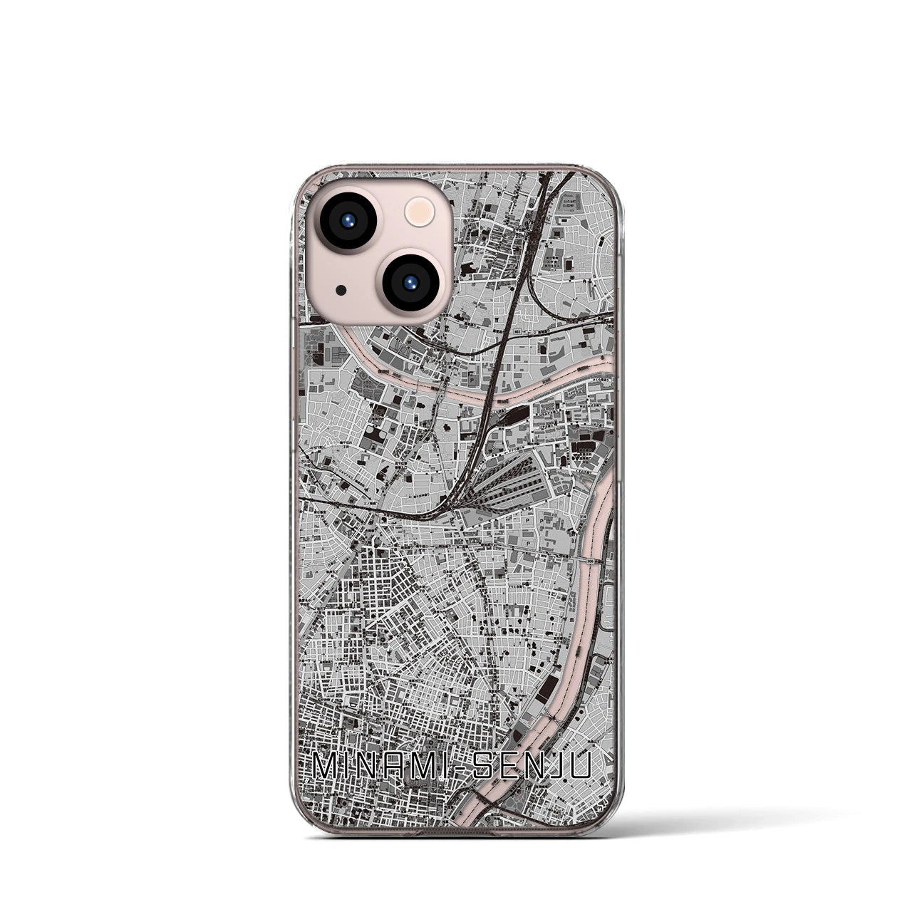 【南千住(東京都)】地図柄iPhoneケース(クリアタイプ)