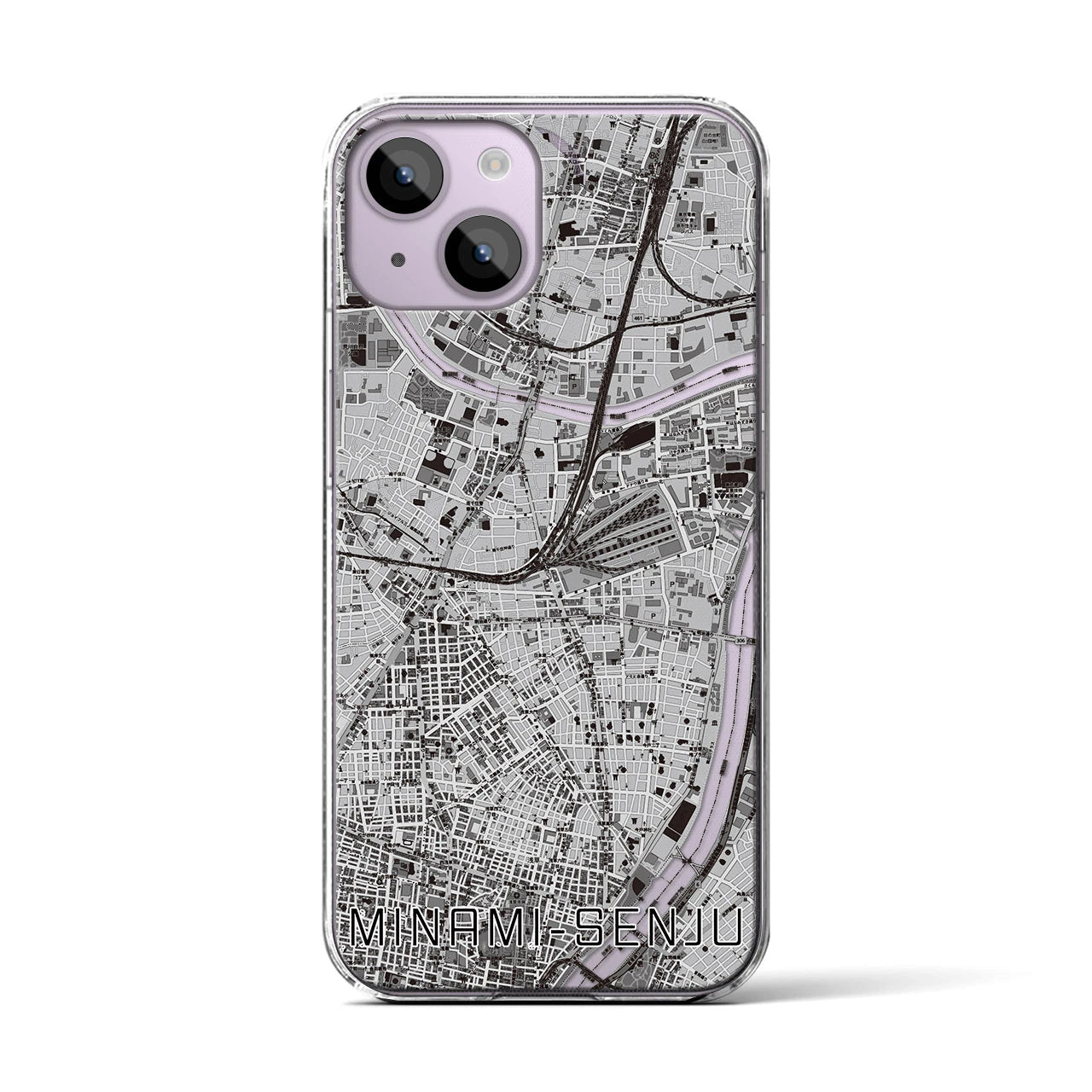 【南千住(東京都)】地図柄iPhoneケース(クリアタイプ)