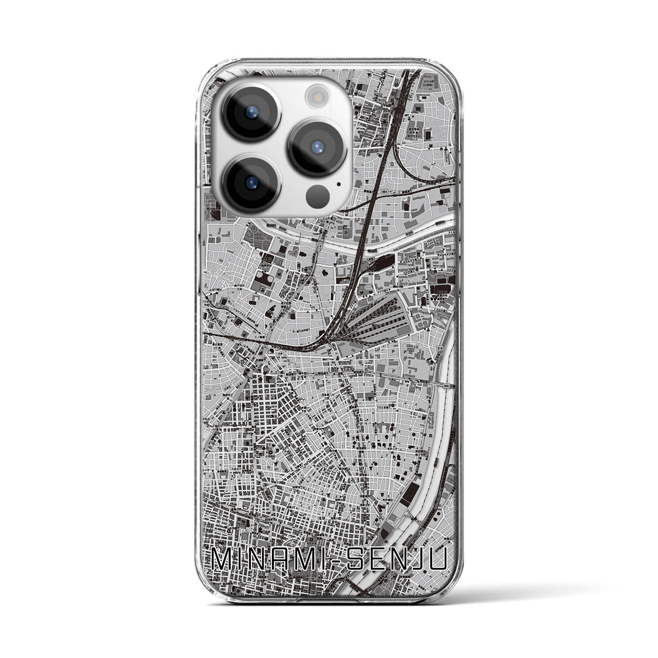【南千住(東京都)】地図柄iPhoneケース(クリアタイプ)