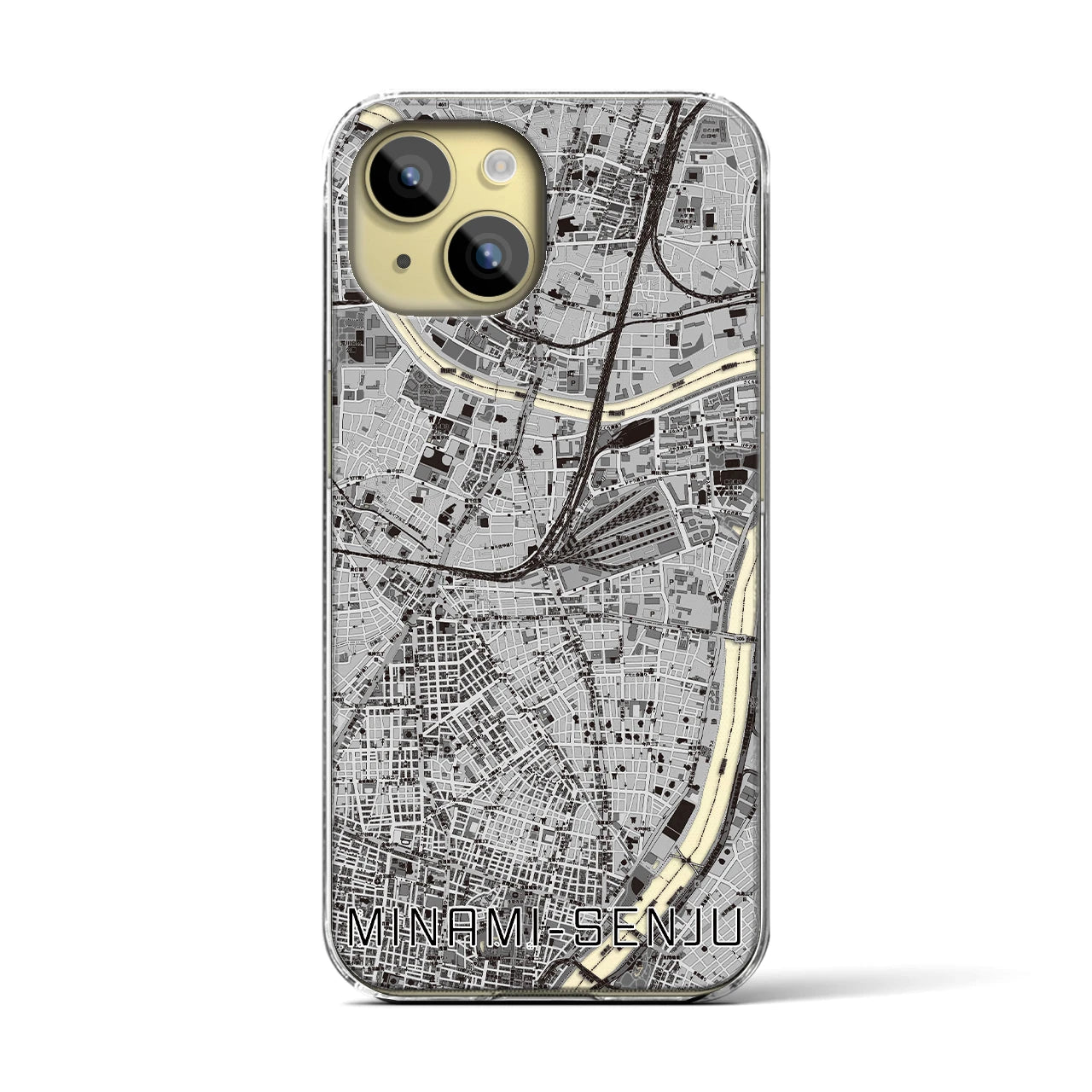 【南千住(東京都)】地図柄iPhoneケース(クリアタイプ)