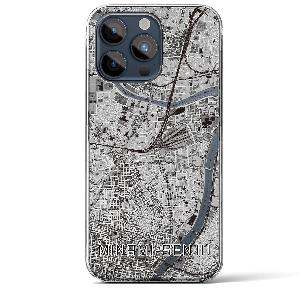 【南千住(東京都)】地図柄iPhoneケース(クリアタイプ)