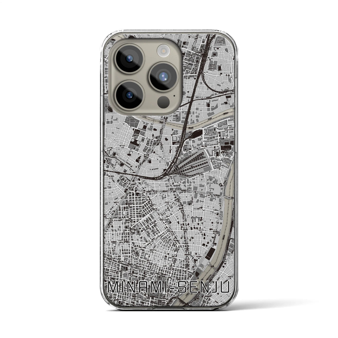 【南千住(東京都)】地図柄iPhoneケース(クリアタイプ)