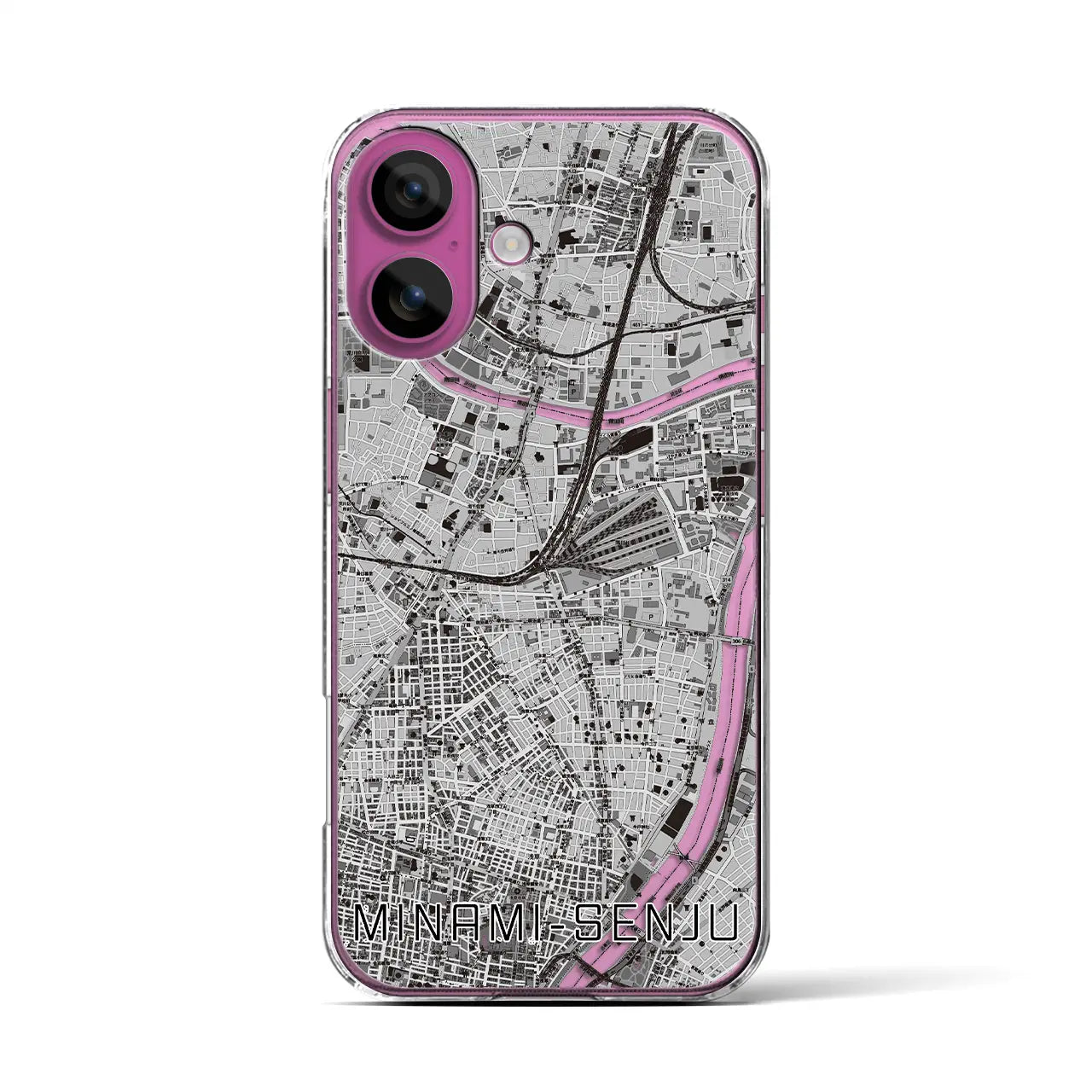 【南千住(東京都)】地図柄iPhoneケース(クリアタイプ)