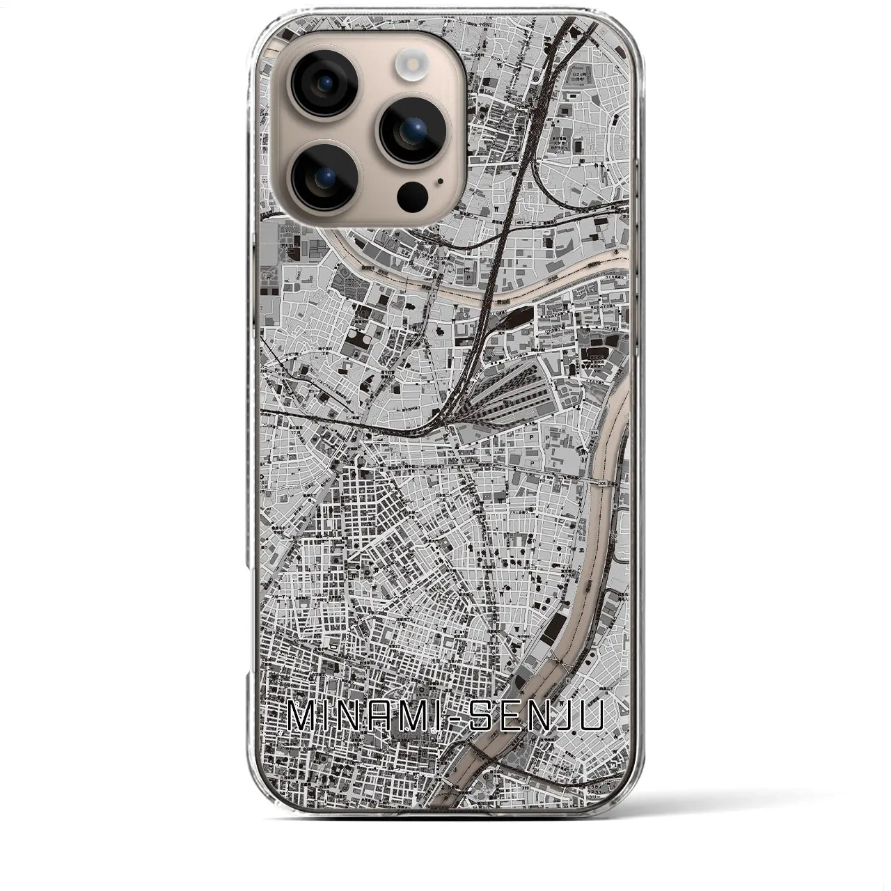【南千住(東京都)】地図柄iPhoneケース(クリアタイプ)