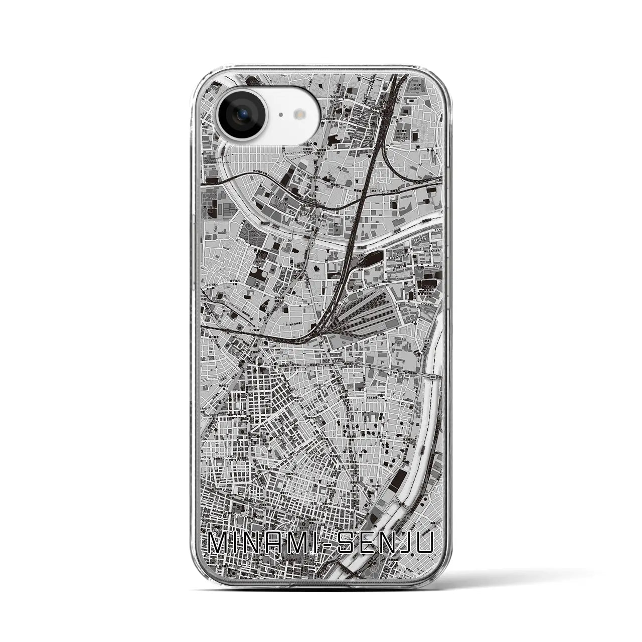 【南千住(東京都)】地図柄iPhoneケース(クリアタイプ)