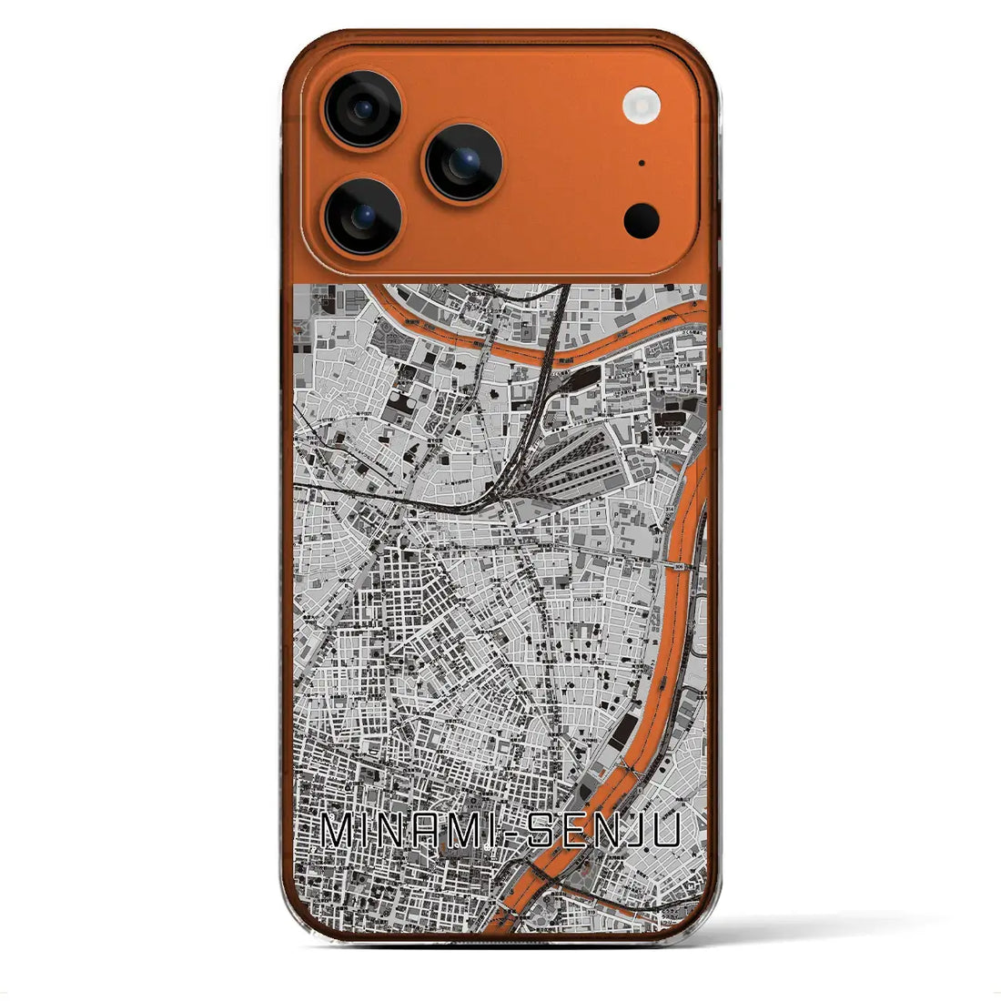【南千住(東京都)】地図柄iPhoneケース(クリアタイプ)