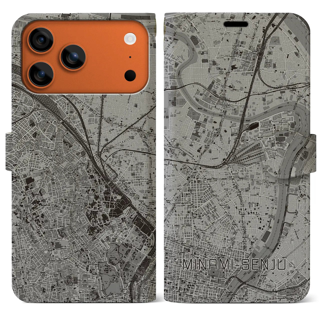 【南千住(東京都)】地図柄iPhoneケース(手帳タイプ)