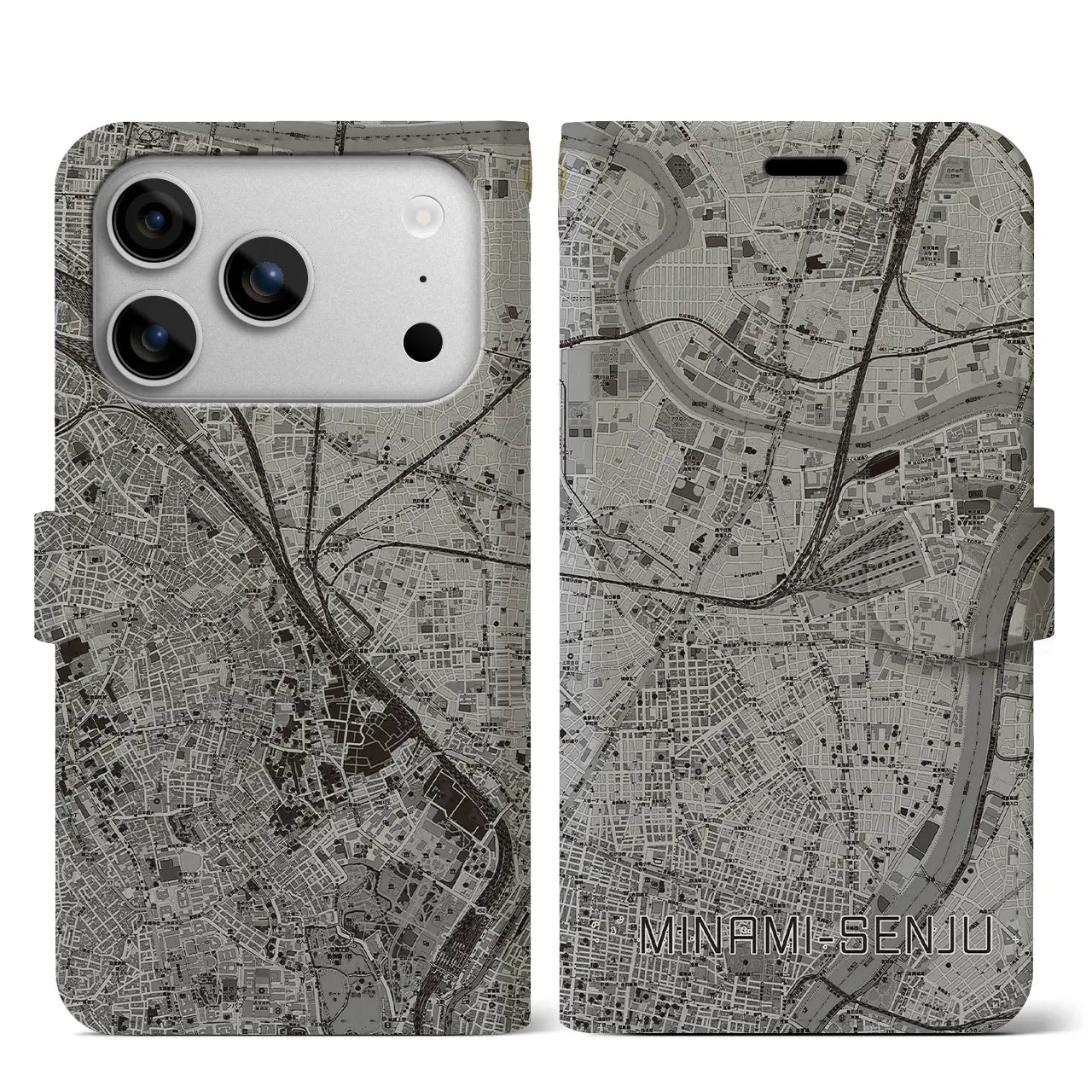 【南千住(東京都)】地図柄iPhoneケース(手帳タイプ)