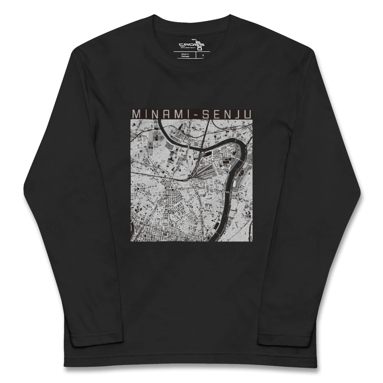 【南千住(東京都)】地図柄ロングスリーブTシャツ