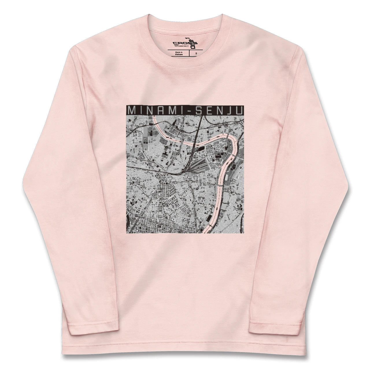 【南千住(東京都)】地図柄ロングスリーブTシャツ